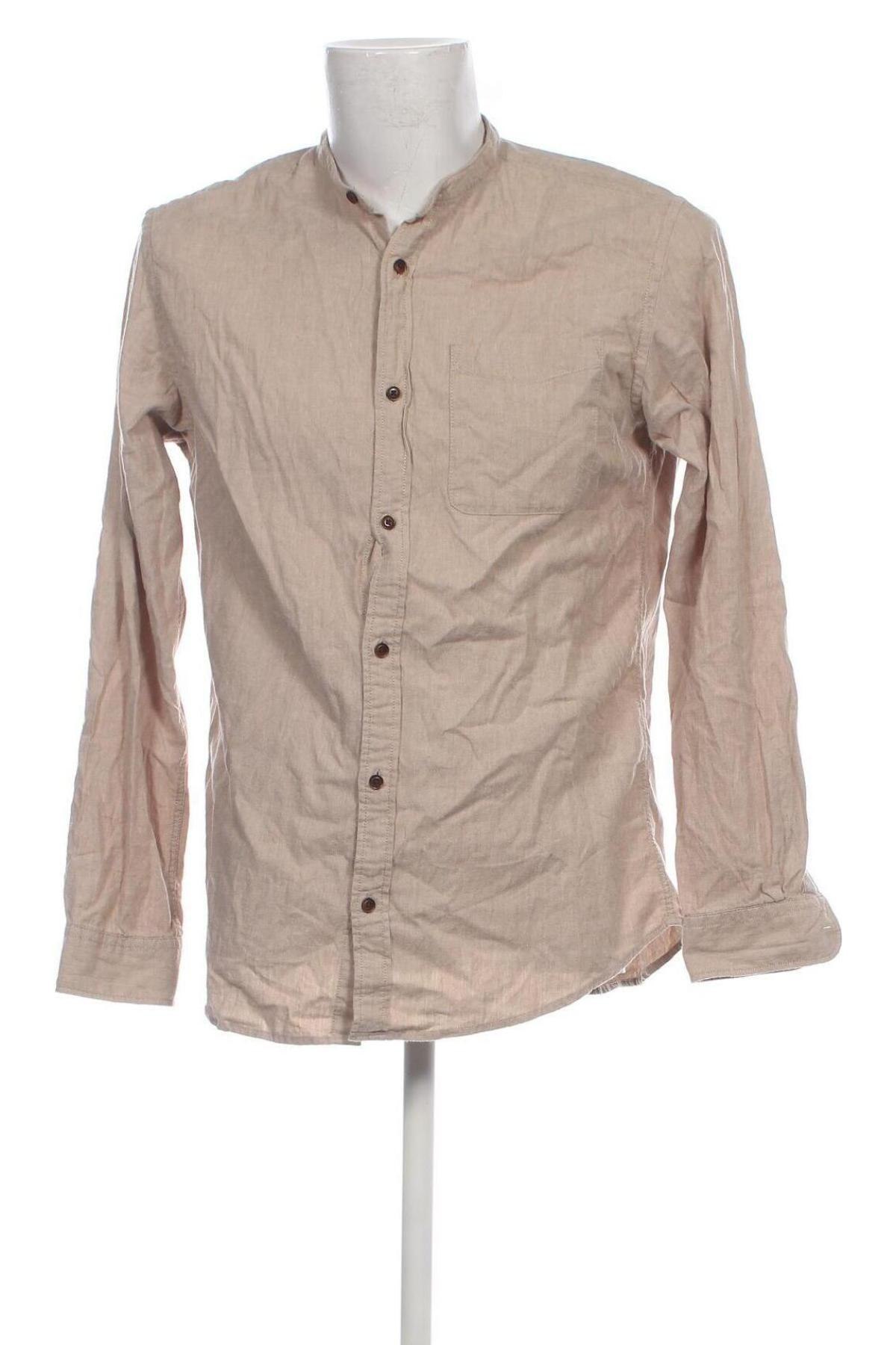 Мъжка риза Jack & Jones, Размер L, Цвят Бежов, Цена 34,00 лв.