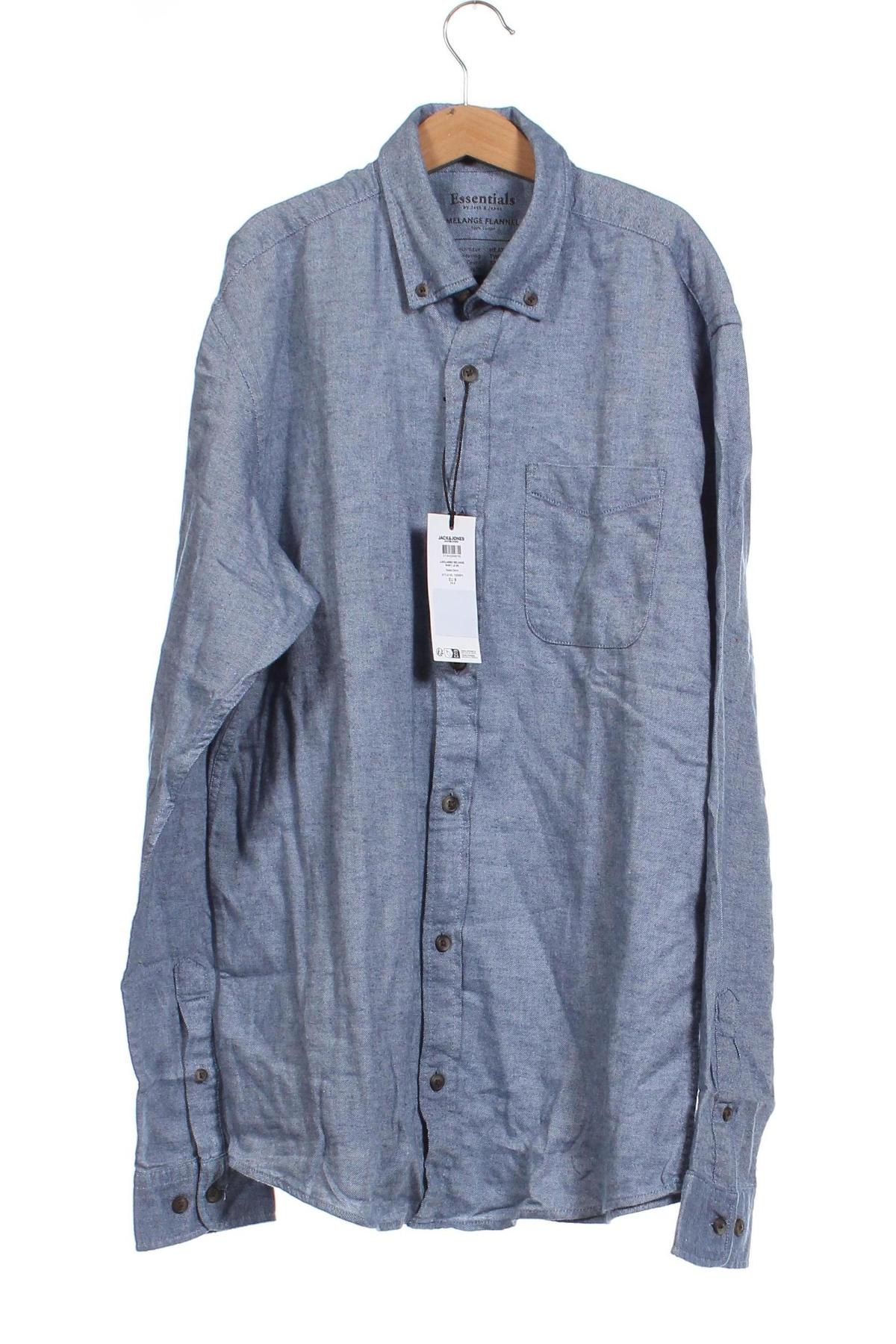 Ανδρικό πουκάμισο Jack & Jones, Μέγεθος S, Χρώμα Μπλέ, Τιμή 7,94 €