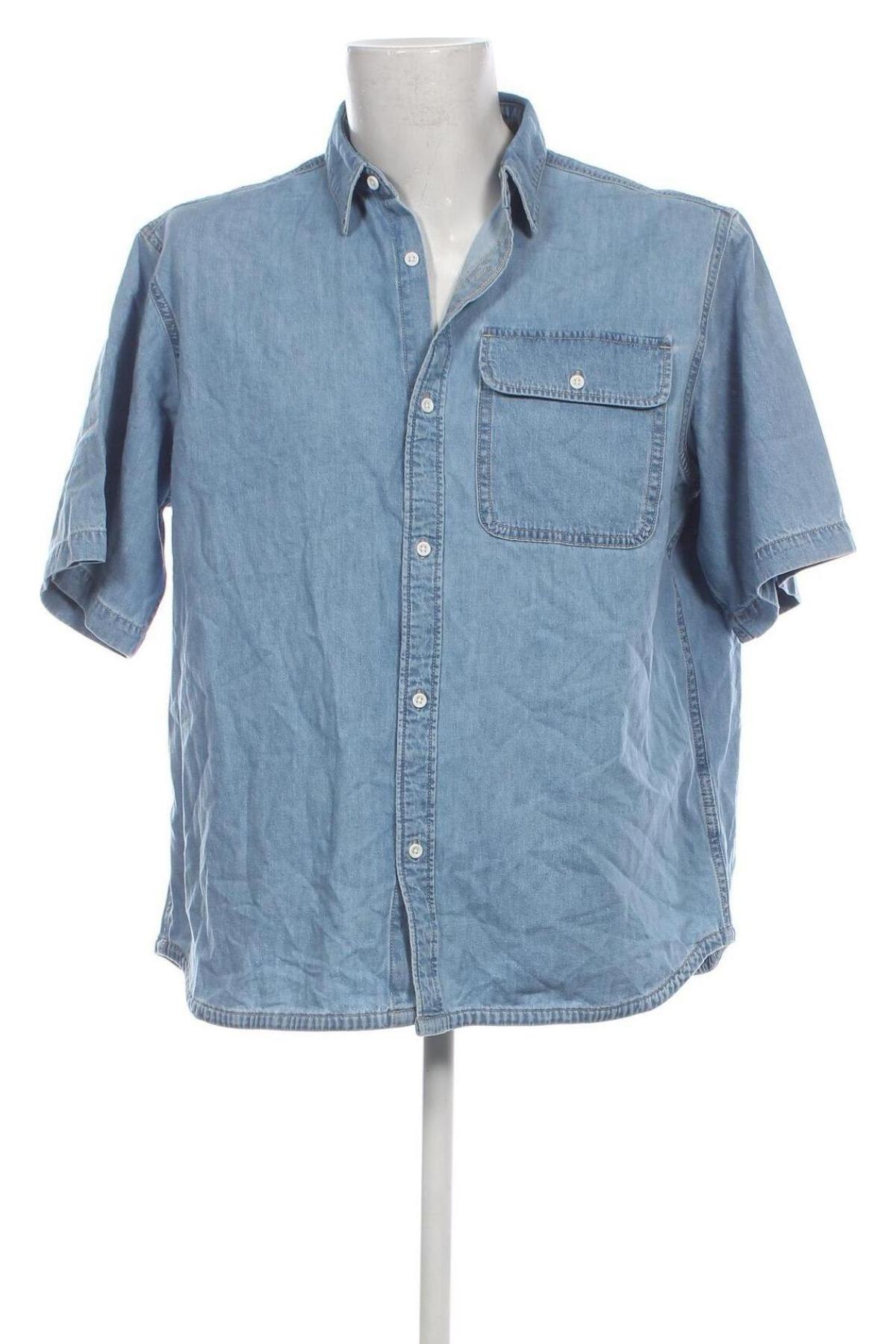 Ανδρικό πουκάμισο Jack & Jones, Μέγεθος L, Χρώμα Μπλέ, Τιμή 17,86 €