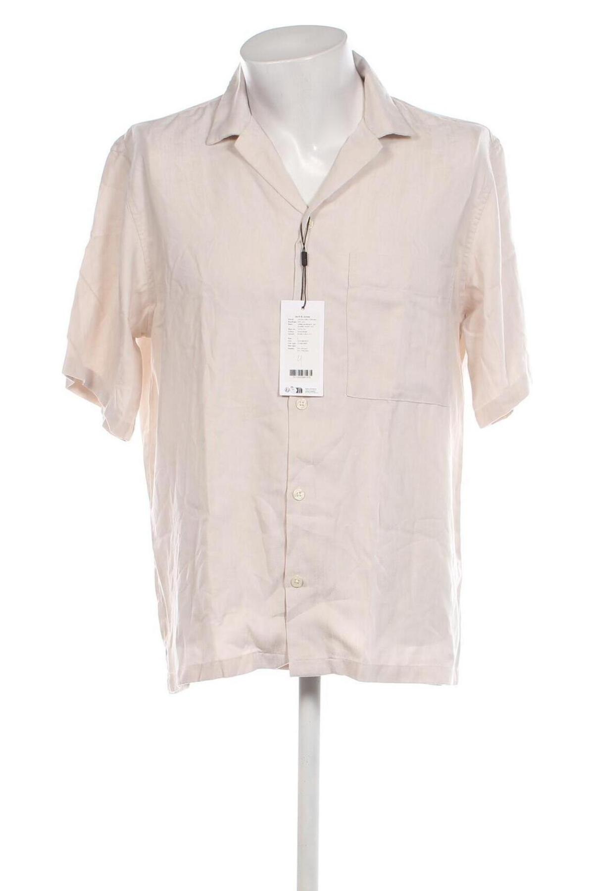 Herrenhemd Jack & Jones PREMIUM, Größe L, Farbe Beige, Preis 19,85 €