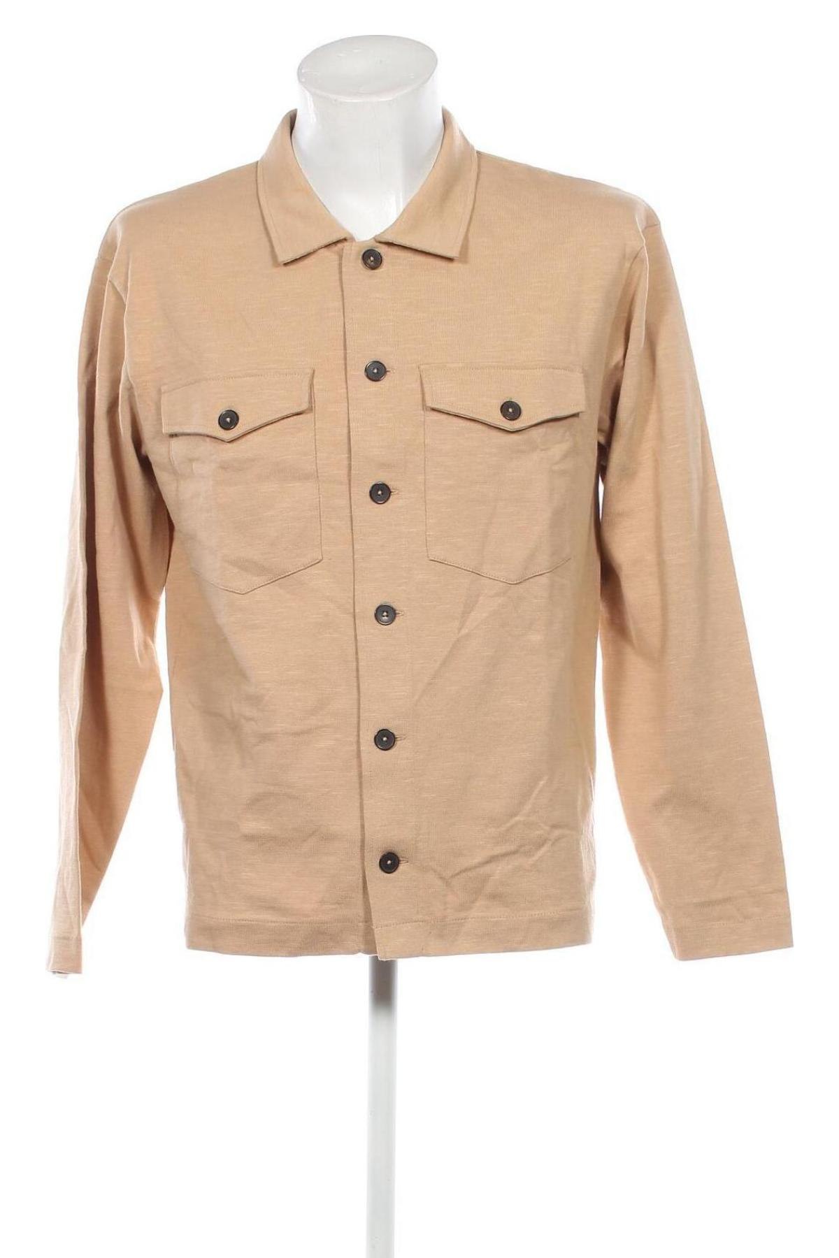 Ανδρικό πουκάμισο Jack & Jones PREMIUM, Μέγεθος L, Χρώμα  Μπέζ, Τιμή 7,14 €