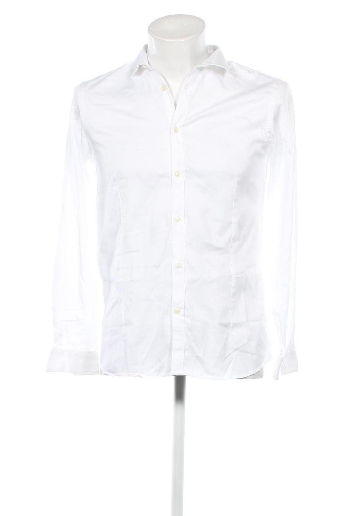 Ανδρικό πουκάμισο Jack & Jones PREMIUM, Μέγεθος M, Χρώμα Λευκό, Τιμή 21,83 €