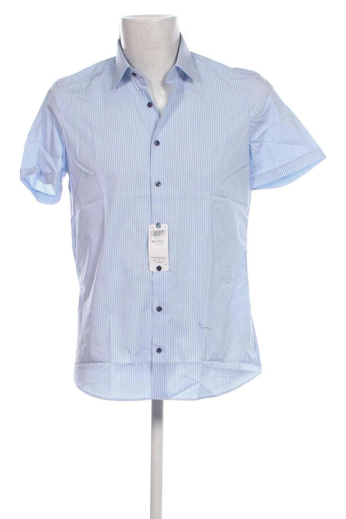 Ανδρικό πουκάμισο Olymp, Μέγεθος M, Χρώμα Μπλέ, Τιμή 55,67 €