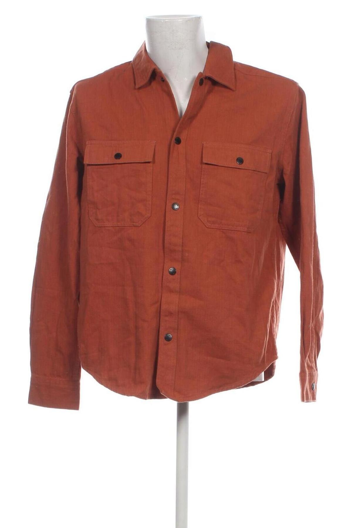 Herrenhemd Only & Sons, Größe M, Farbe Orange, Preis 10,67 €
