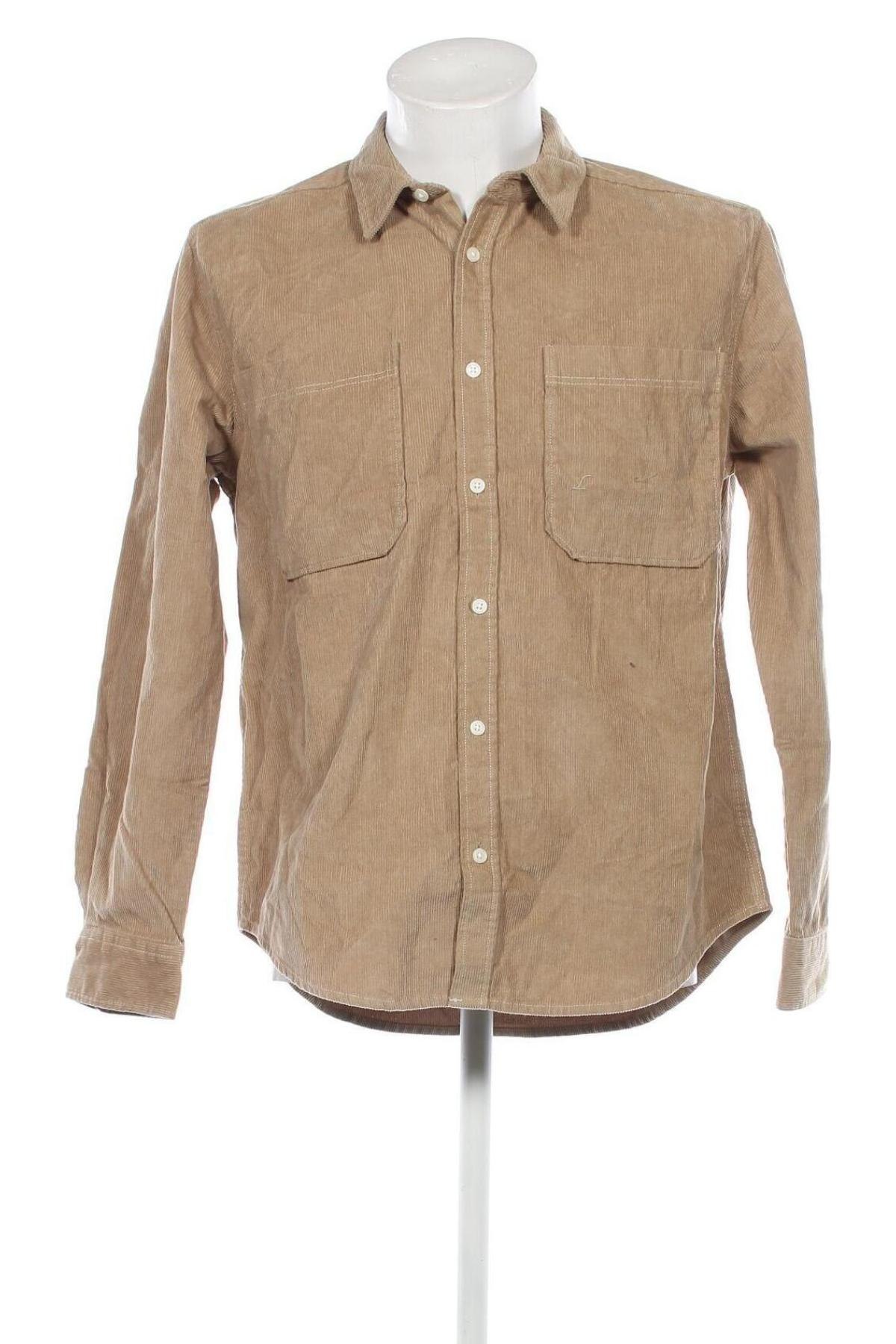 Ανδρικό πουκάμισο Only & Sons, Μέγεθος M, Χρώμα  Μπέζ, Τιμή 7,82 €