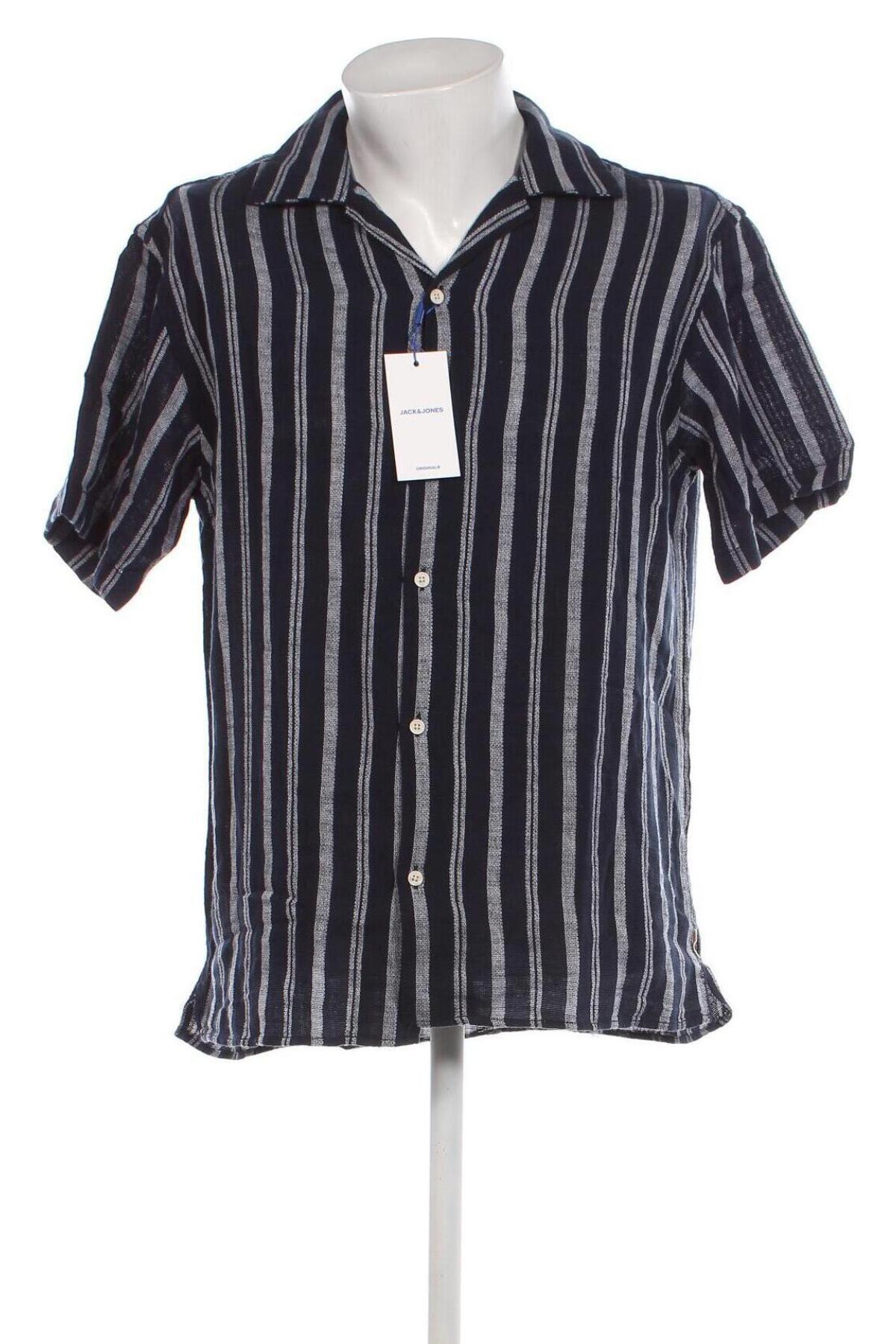 Herrenhemd Originals By Jack & Jones, Größe L, Farbe Blau, Preis € 21,83