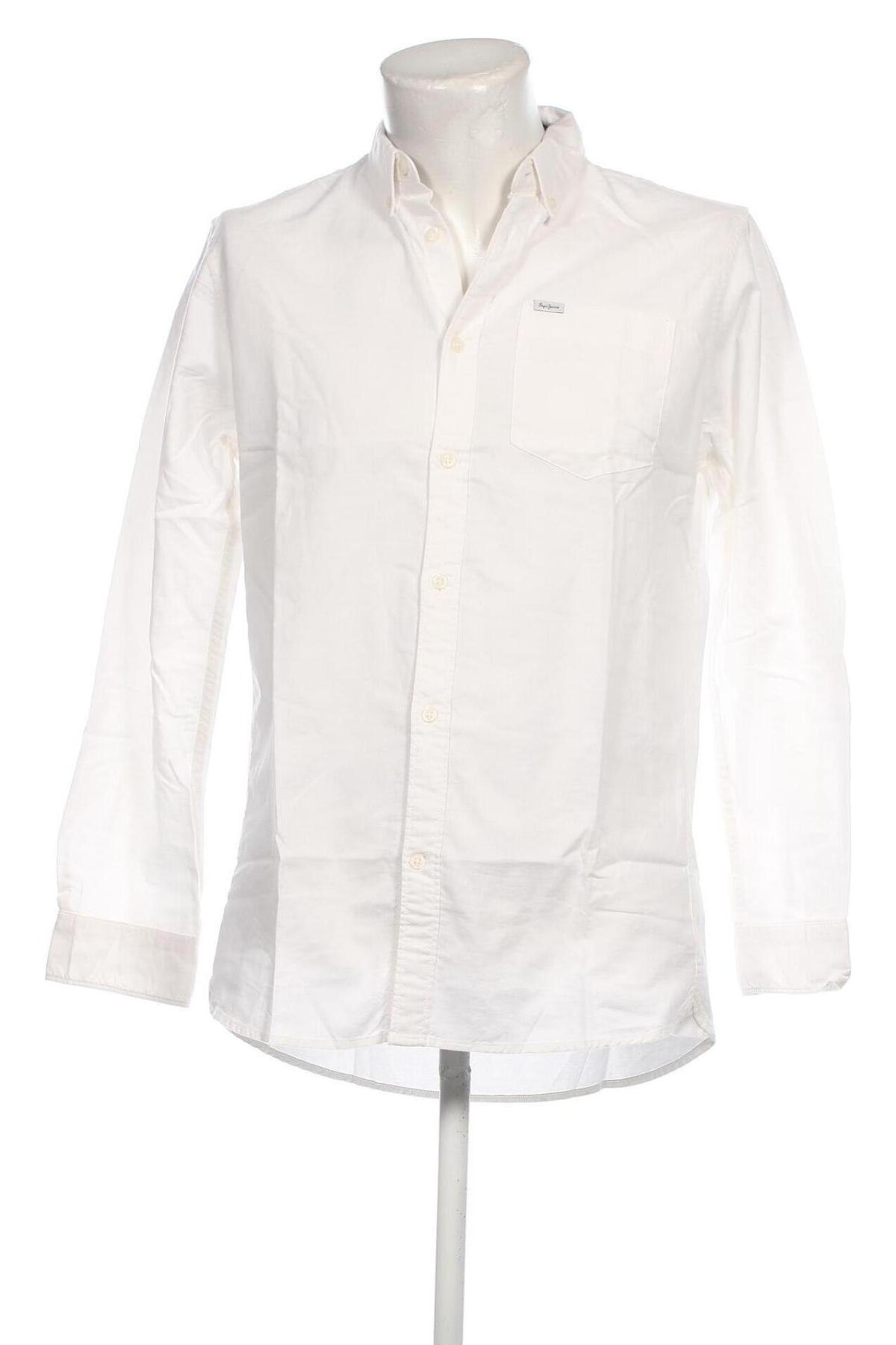 Herrenhemd Pepe Jeans, Größe M, Farbe Weiß, Preis € 28,76
