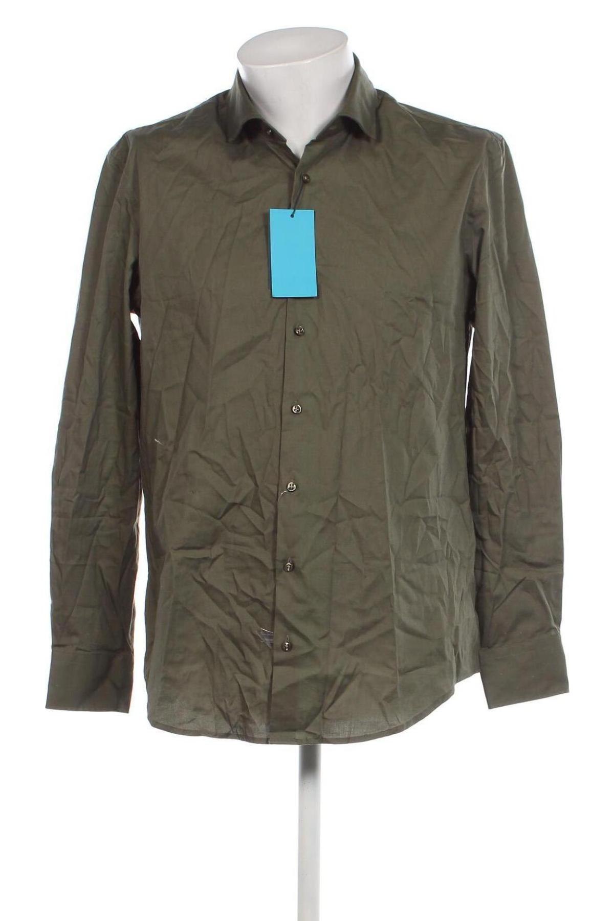Ανδρικό πουκάμισο Pierre Cardin, Μέγεθος L, Χρώμα Πράσινο, Τιμή 31,96 €