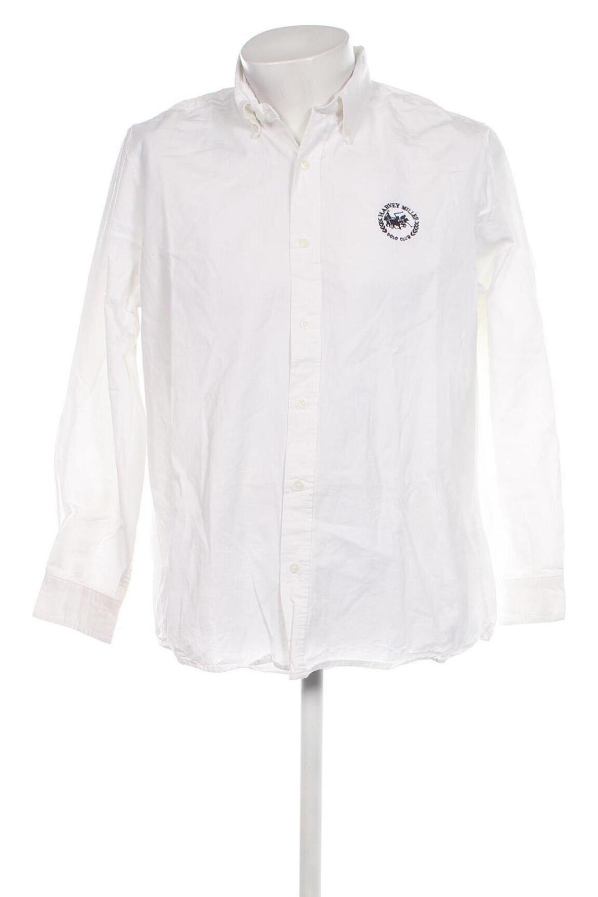 Ανδρικό πουκάμισο Harvey Miller, Μέγεθος XL, Χρώμα Λευκό, Τιμή 19,04 €