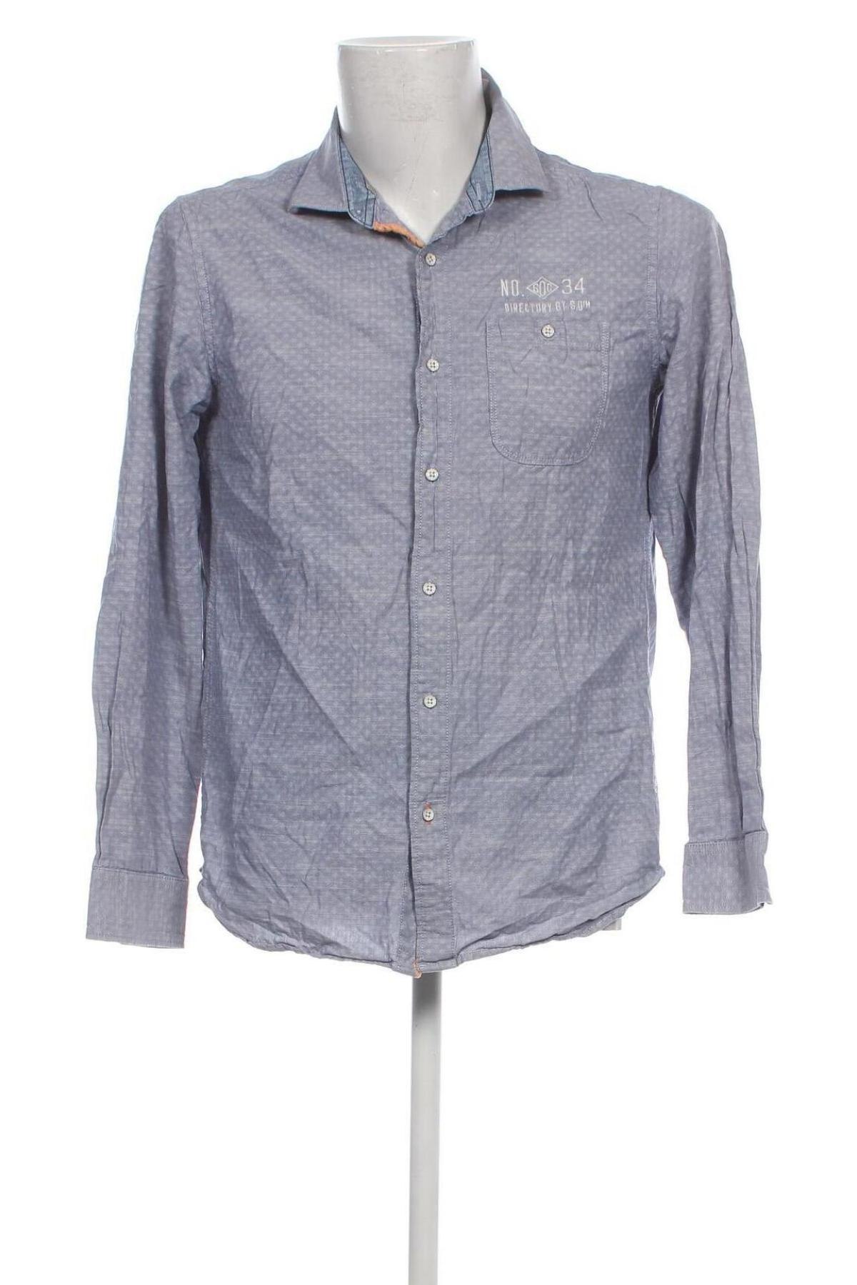 Ανδρικό πουκάμισο S.Oliver, Μέγεθος L, Χρώμα Μπλέ, Τιμή 9,04 €