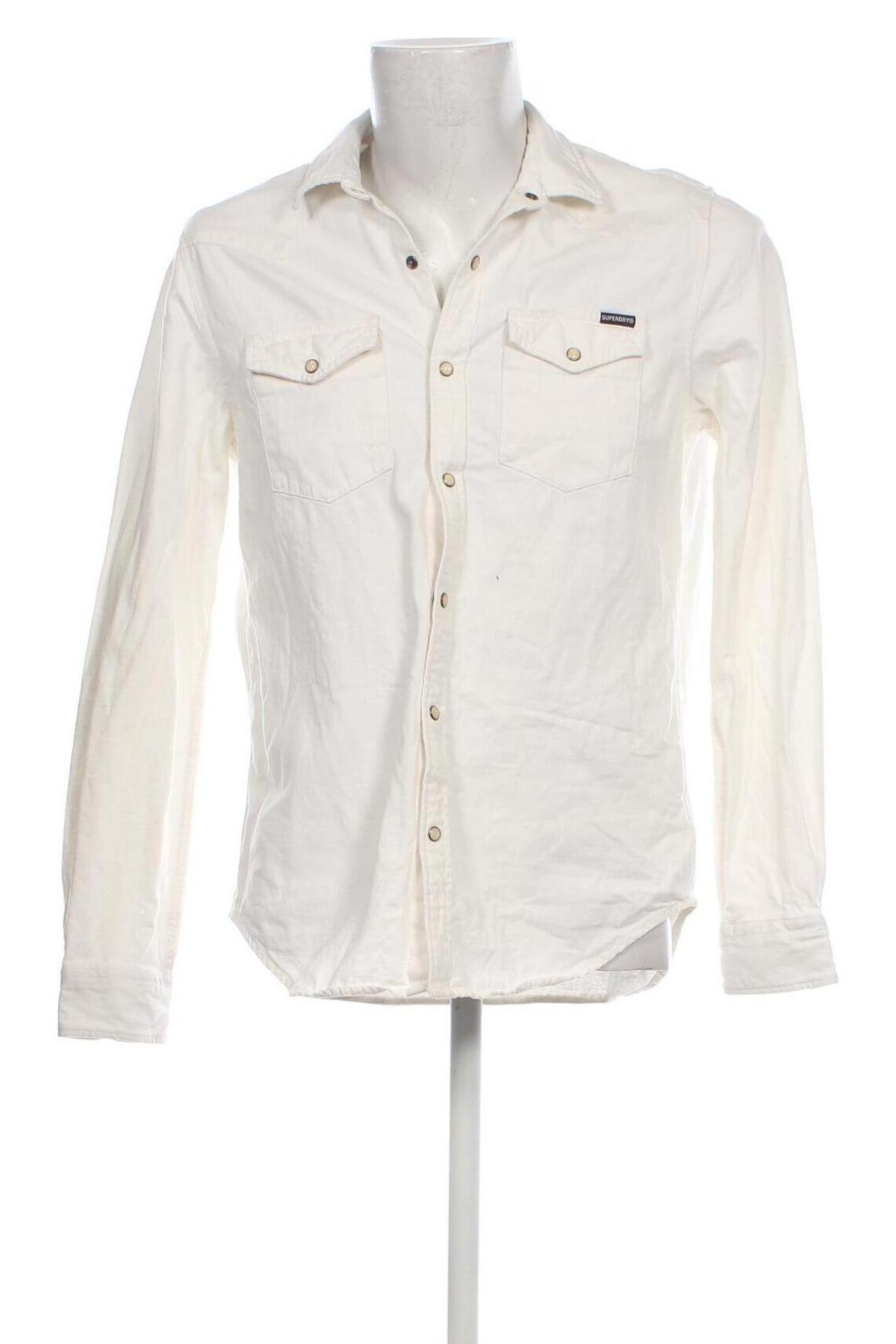 Мъжка риза Superdry, Размер L, Цвят Бял, Цена 88,00 лв.