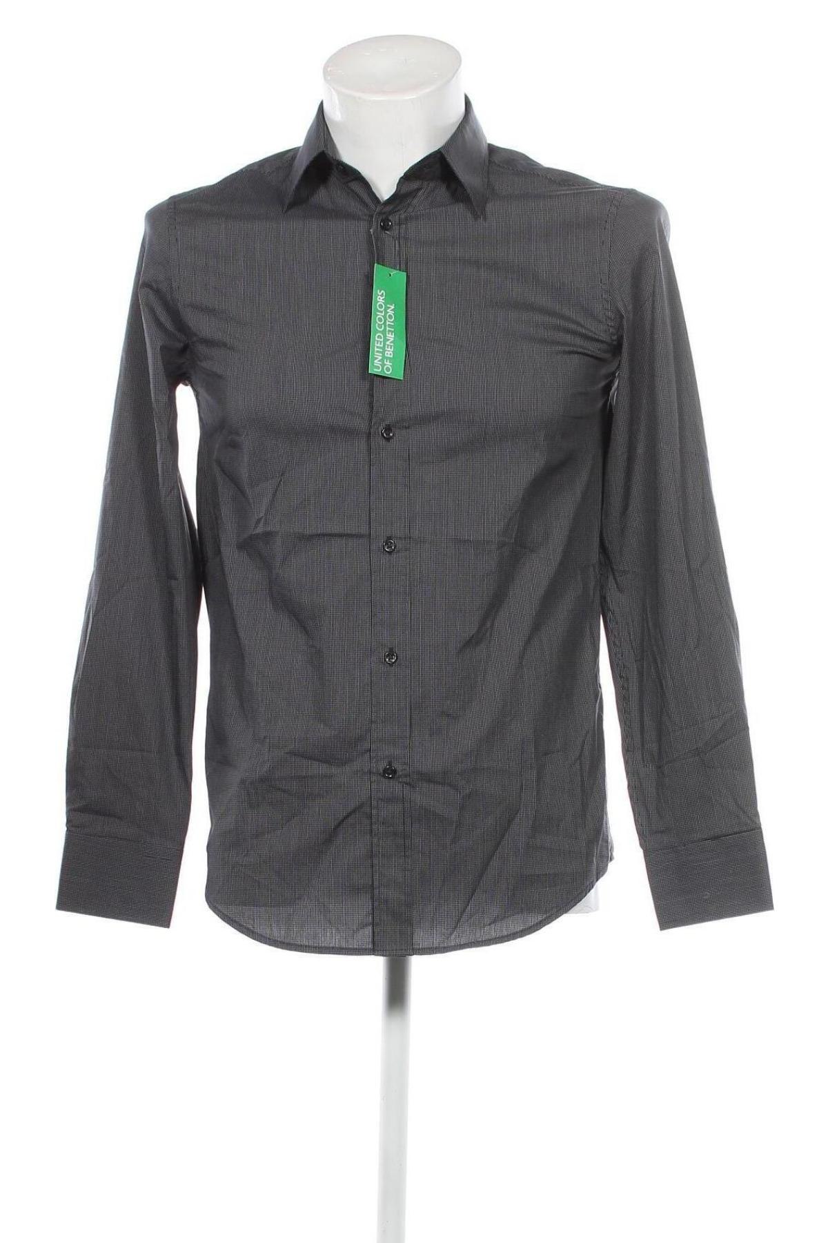 Ανδρικό πουκάμισο United Colors Of Benetton, Μέγεθος S, Χρώμα Γκρί, Τιμή 17,86 €