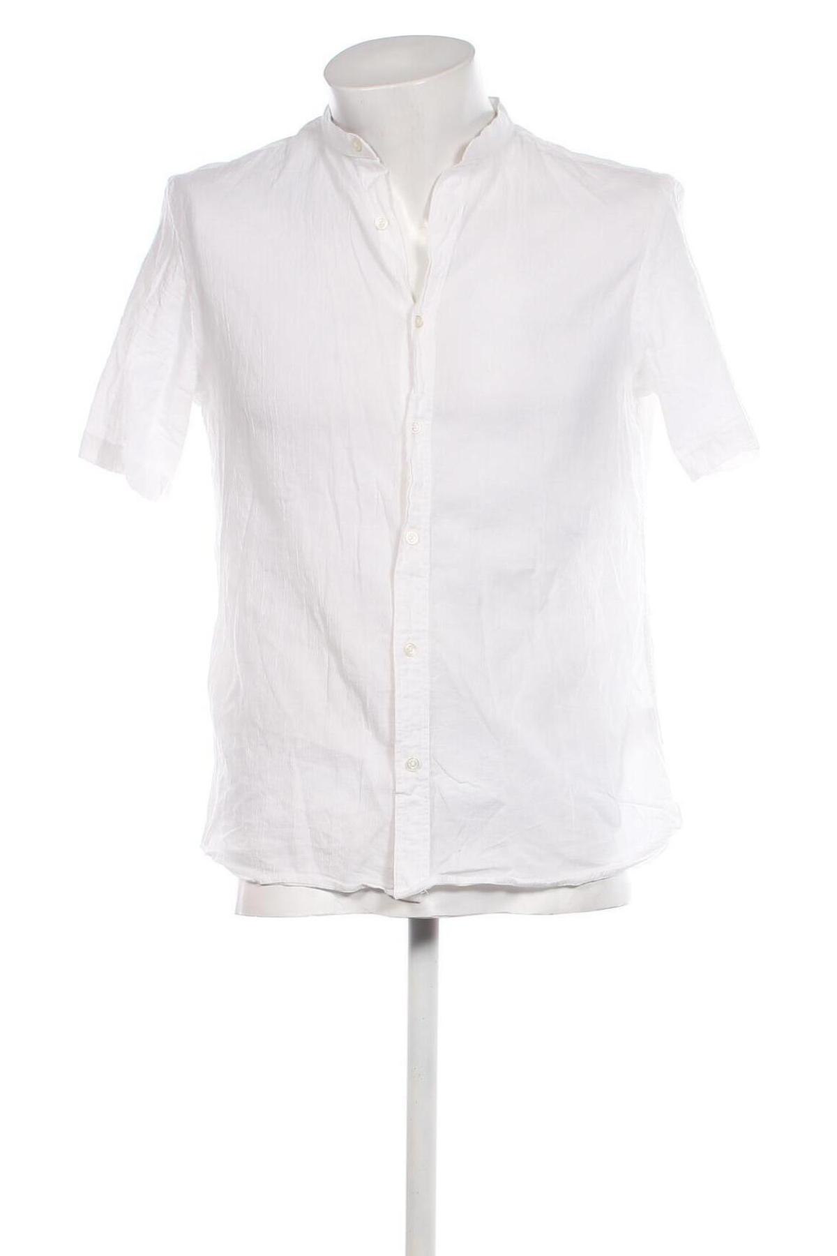 Мъжка риза Zara, Размер M, Цвят Бял, Цена 27,00 лв.