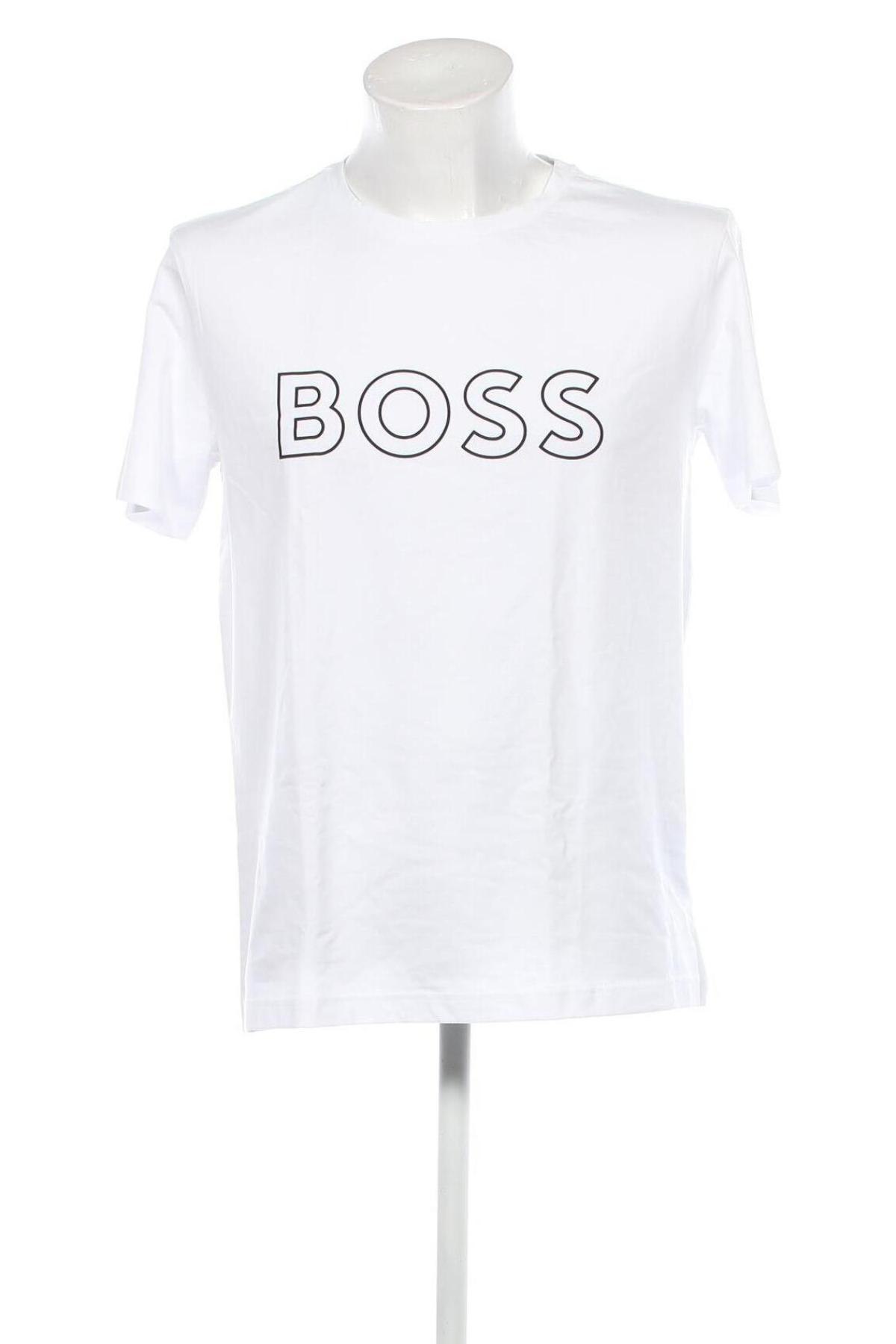 Мъжка тениска BOSS, Размер M, Цвят Бял, Цена 114,00 лв.