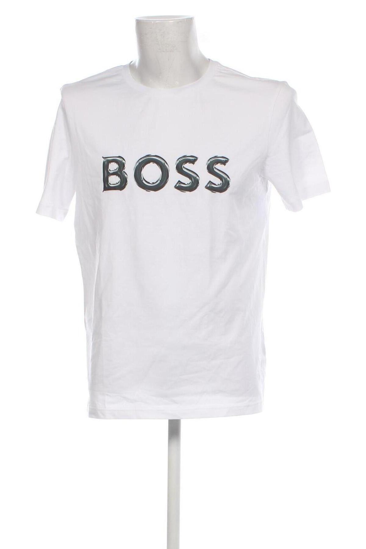 Męski T-shirt BOSS, Rozmiar M, Kolor Biały, Cena 303,86 zł