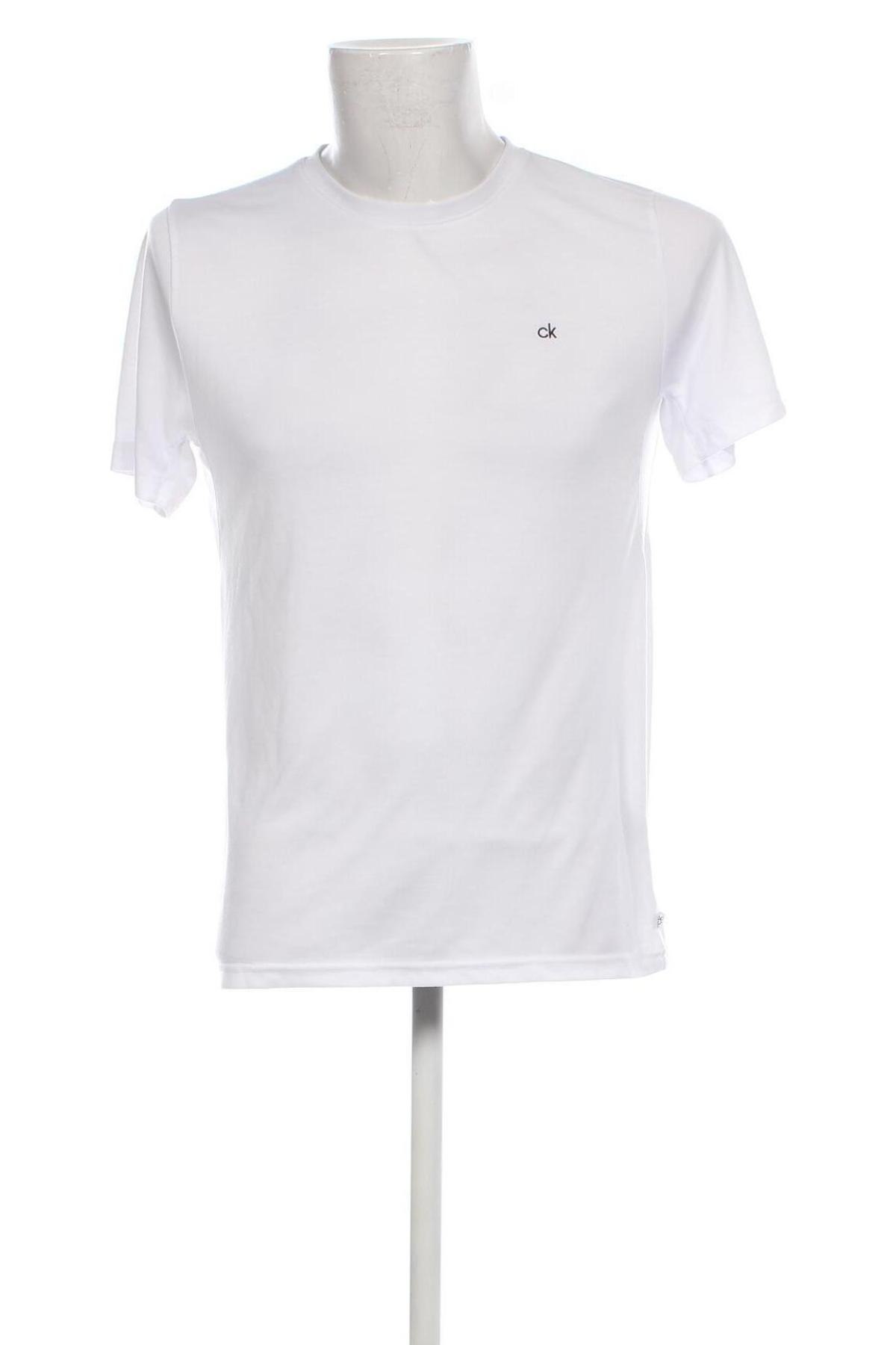 Herren T-Shirt Calvin Klein, Größe L, Farbe Weiß, Preis 22,27 €
