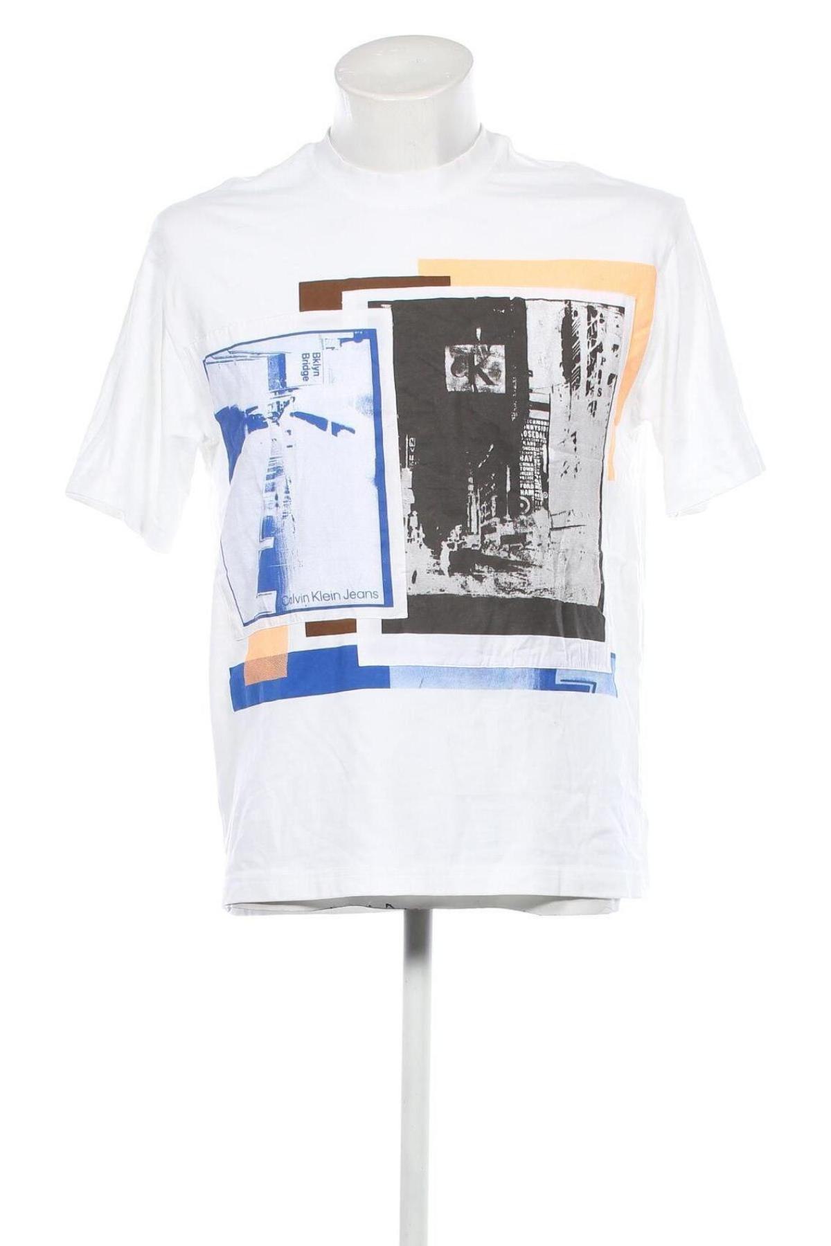 Ανδρικό t-shirt Calvin Klein Jeans, Μέγεθος S, Χρώμα Λευκό, Τιμή 39,69 €