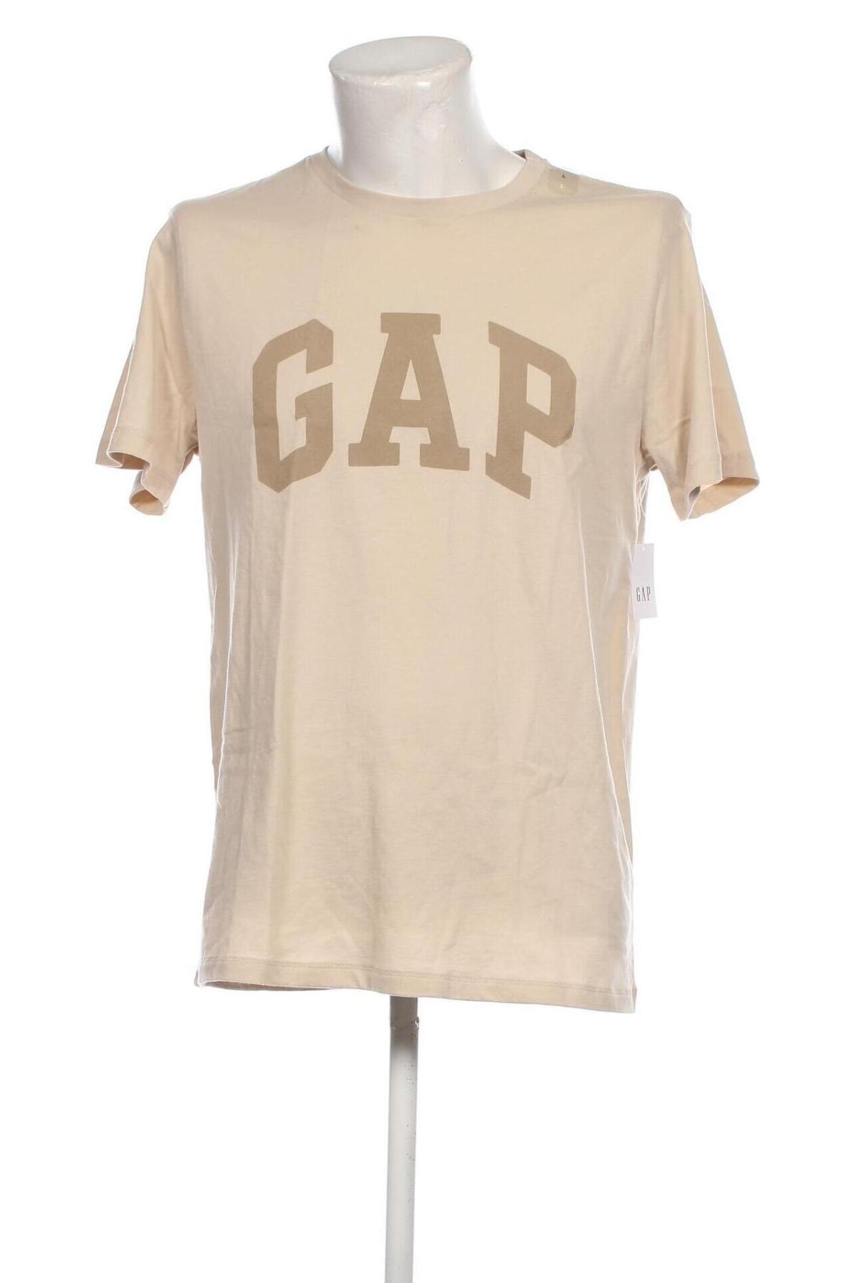 Tricou de bărbați Gap, Mărime L, Culoare Bej, Preț 131,58 Lei