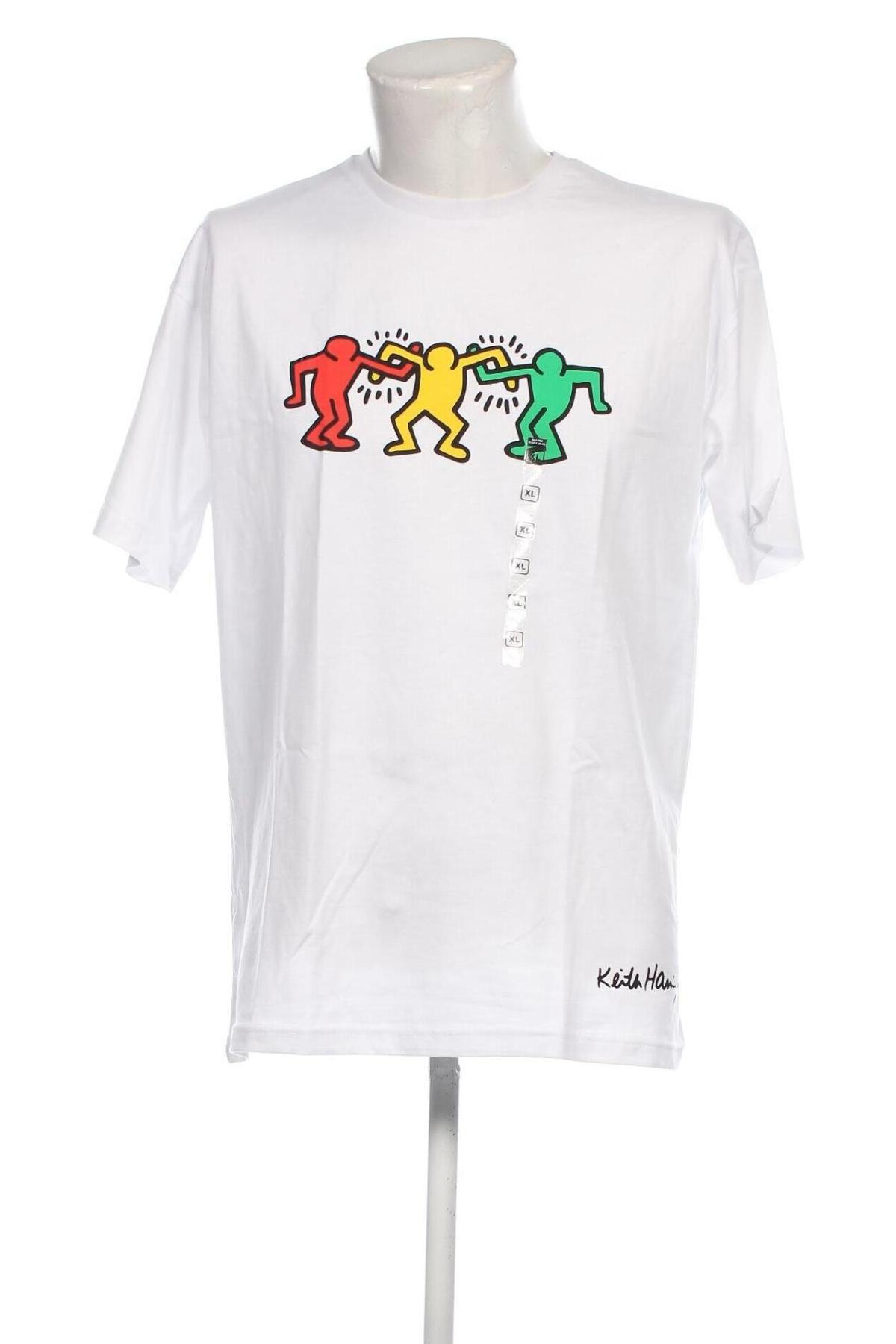 Tricou de bărbați Keith Haring, Mărime XL, Culoare Alb, Preț 101,97 Lei