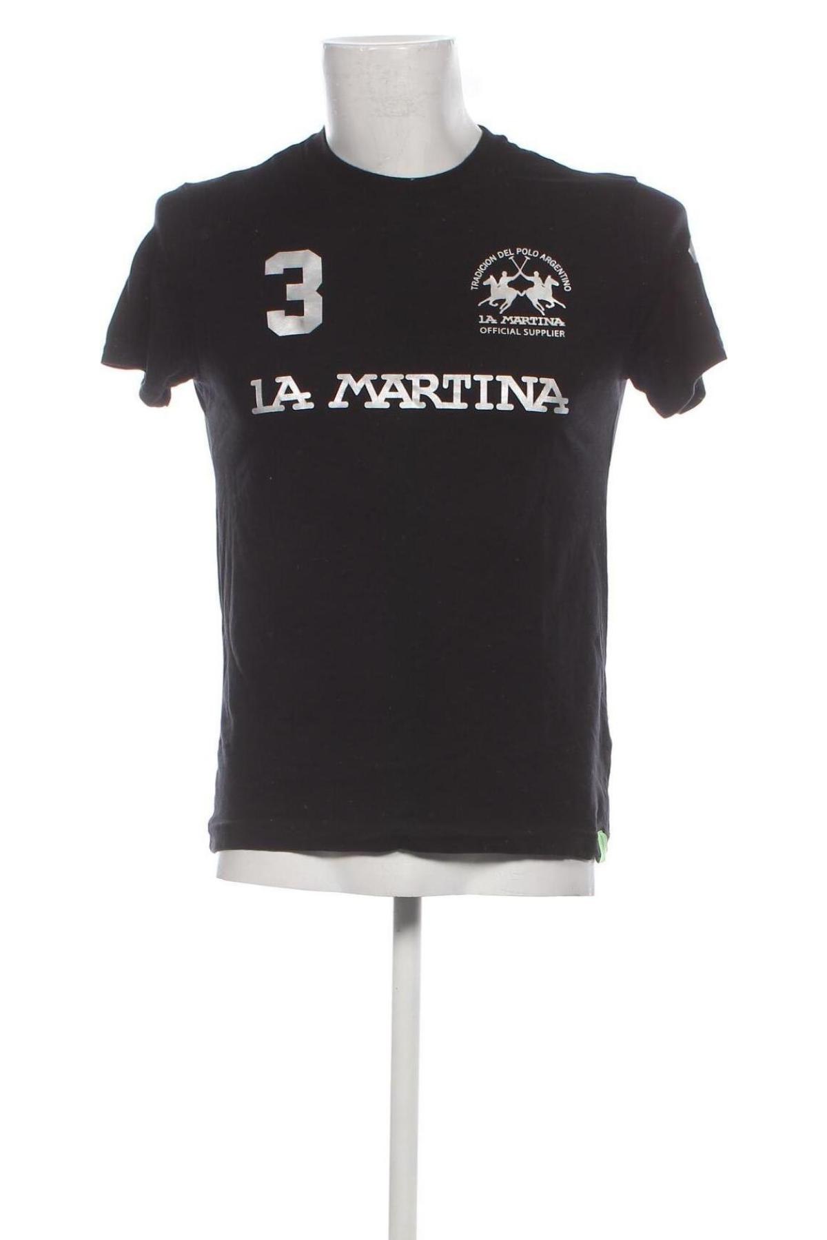 Tricou de bărbați La Martina, Mărime S, Culoare Negru, Preț 236,84 Lei