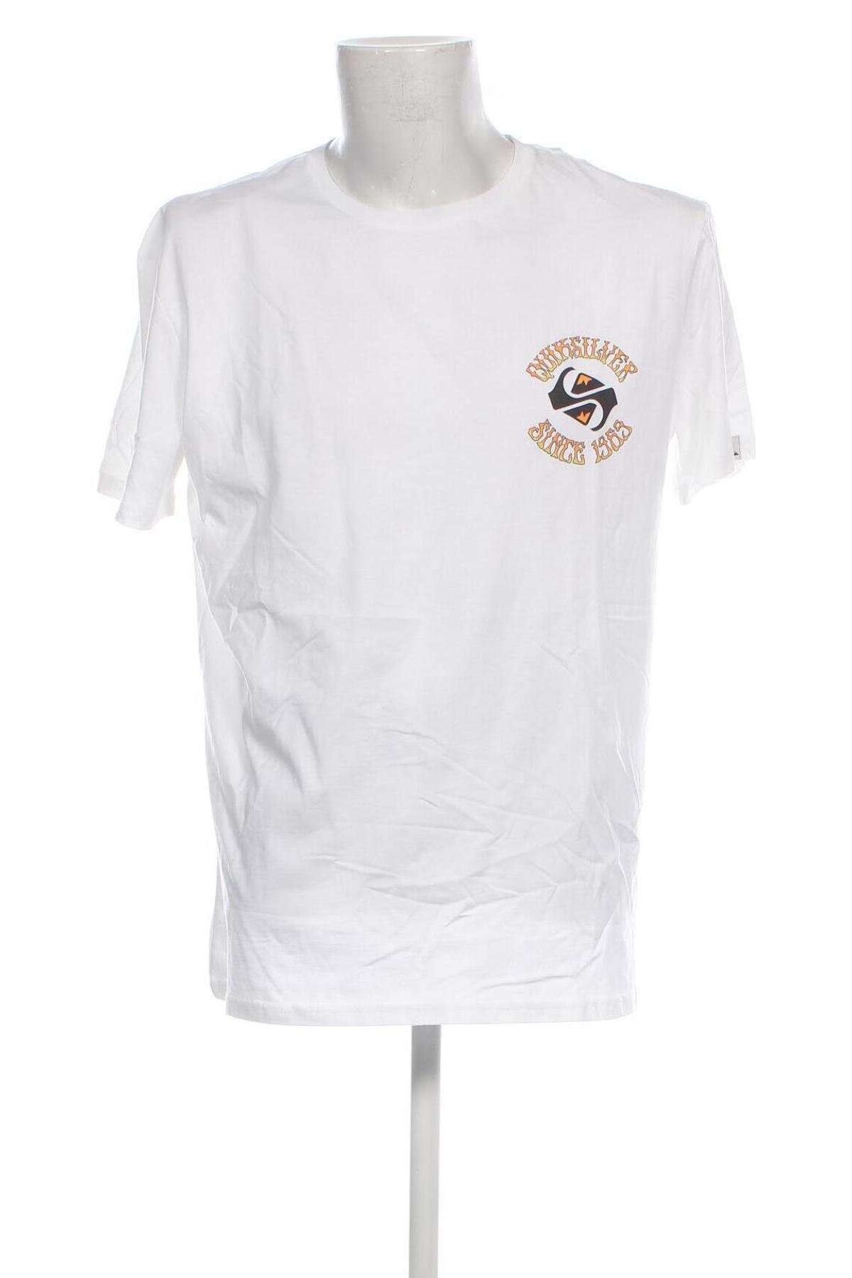 Мъжка тениска Quiksilver, Размер XL, Цвят Бял, Цена 36,00 лв.