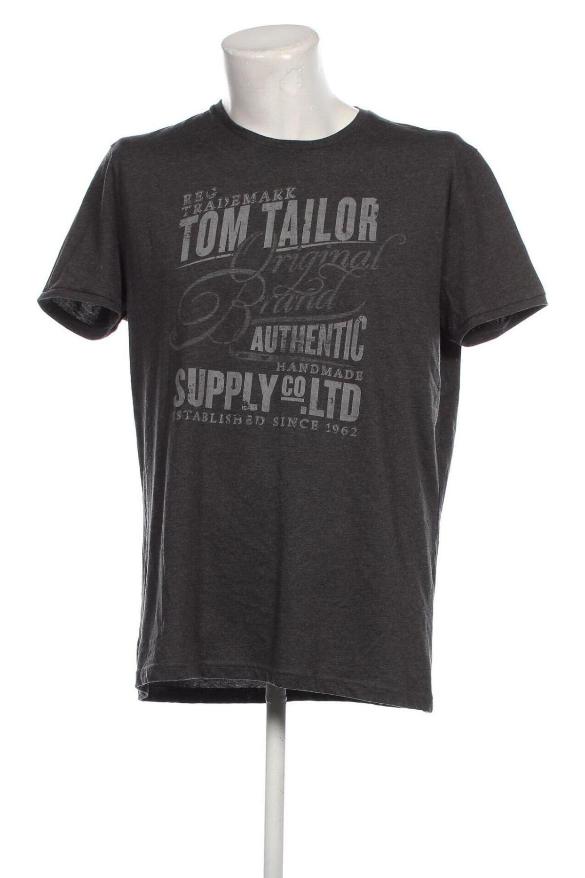 Мъжка тениска Tom Tailor, Размер XXL, Цвят Сив, Цена 14,00 лв.