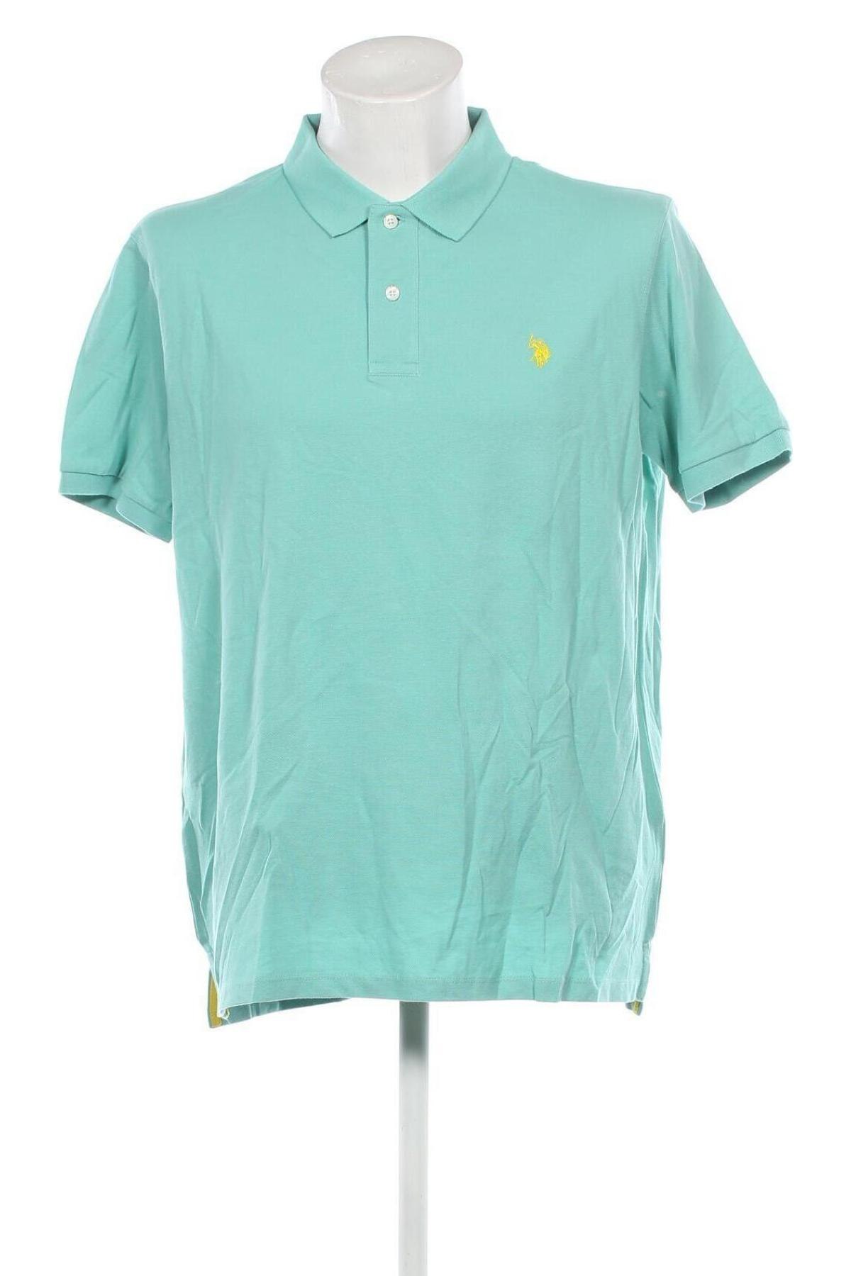 Ανδρικό t-shirt U.S. Polo Assn., Μέγεθος XXL, Χρώμα Πράσινο, Τιμή 28,87 €