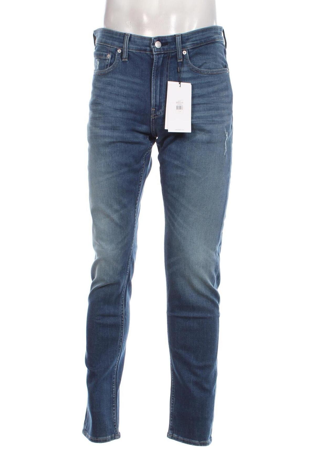 Мъжки дънки Calvin Klein Jeans, Размер M, Цвят Син, Цена 91,35 лв.