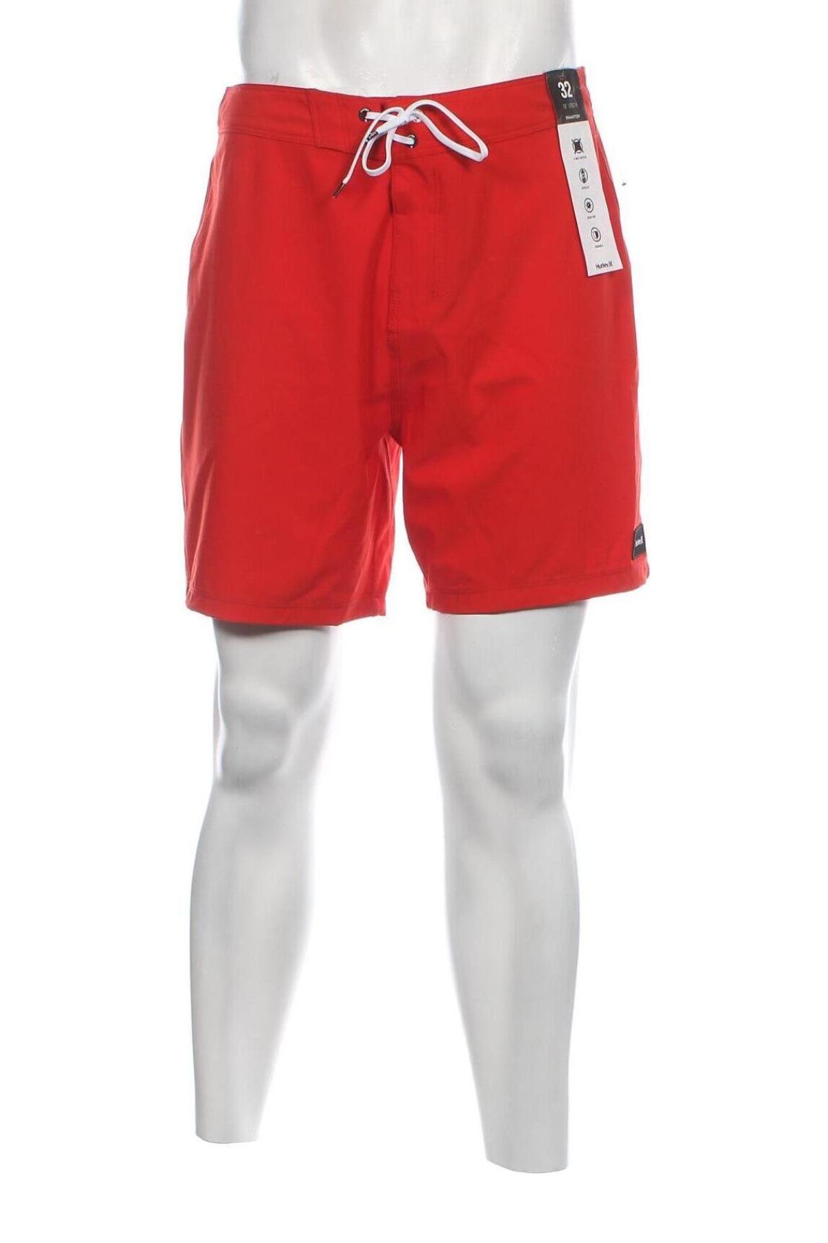Мъжки къс панталон Hurley, Размер M, Цвят Червен, Цена 77,00 лв.