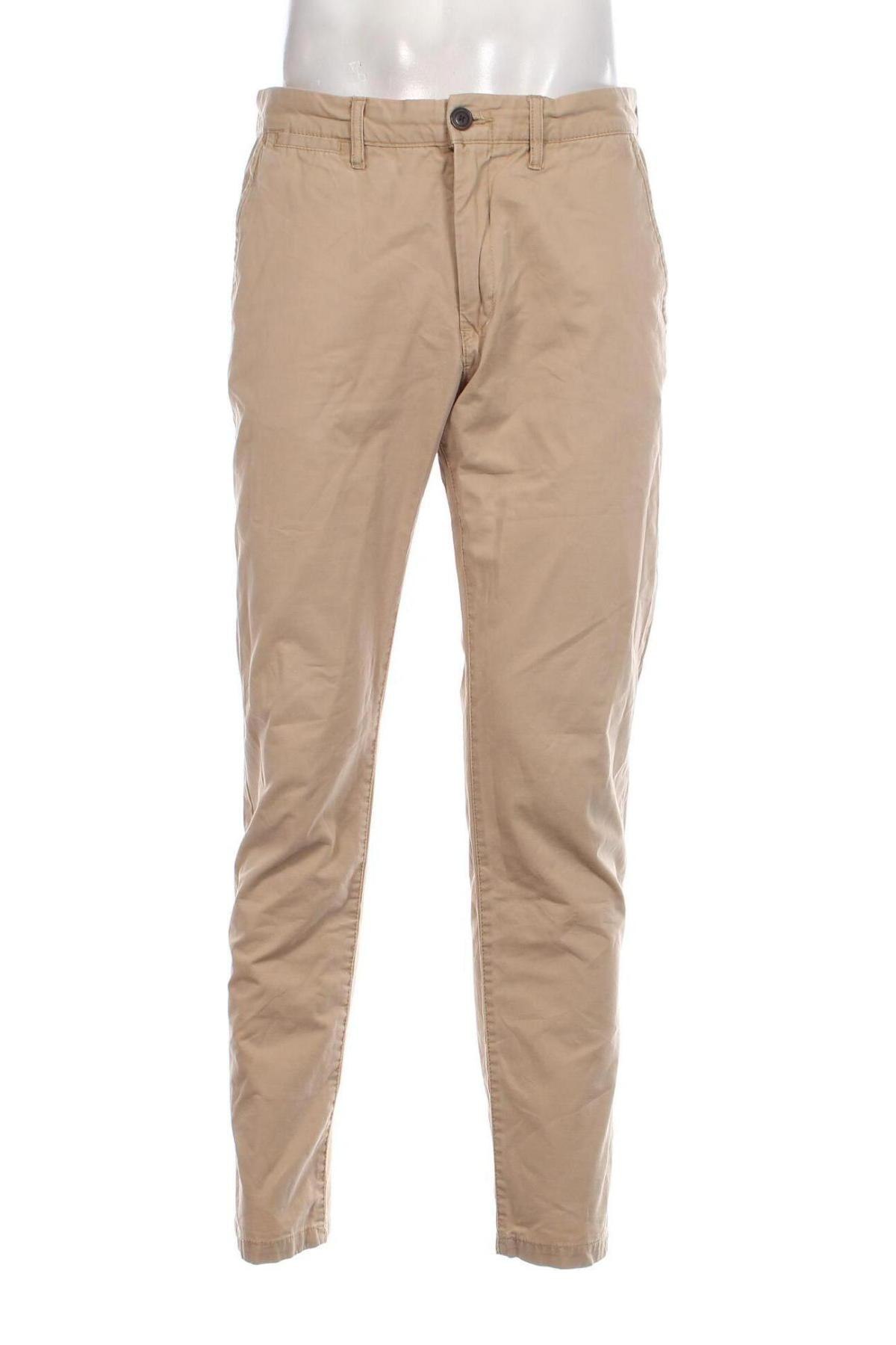 Ανδρικό παντελόνι H&M L.O.G.G., Μέγεθος L, Χρώμα  Μπέζ, Τιμή 17,94 €