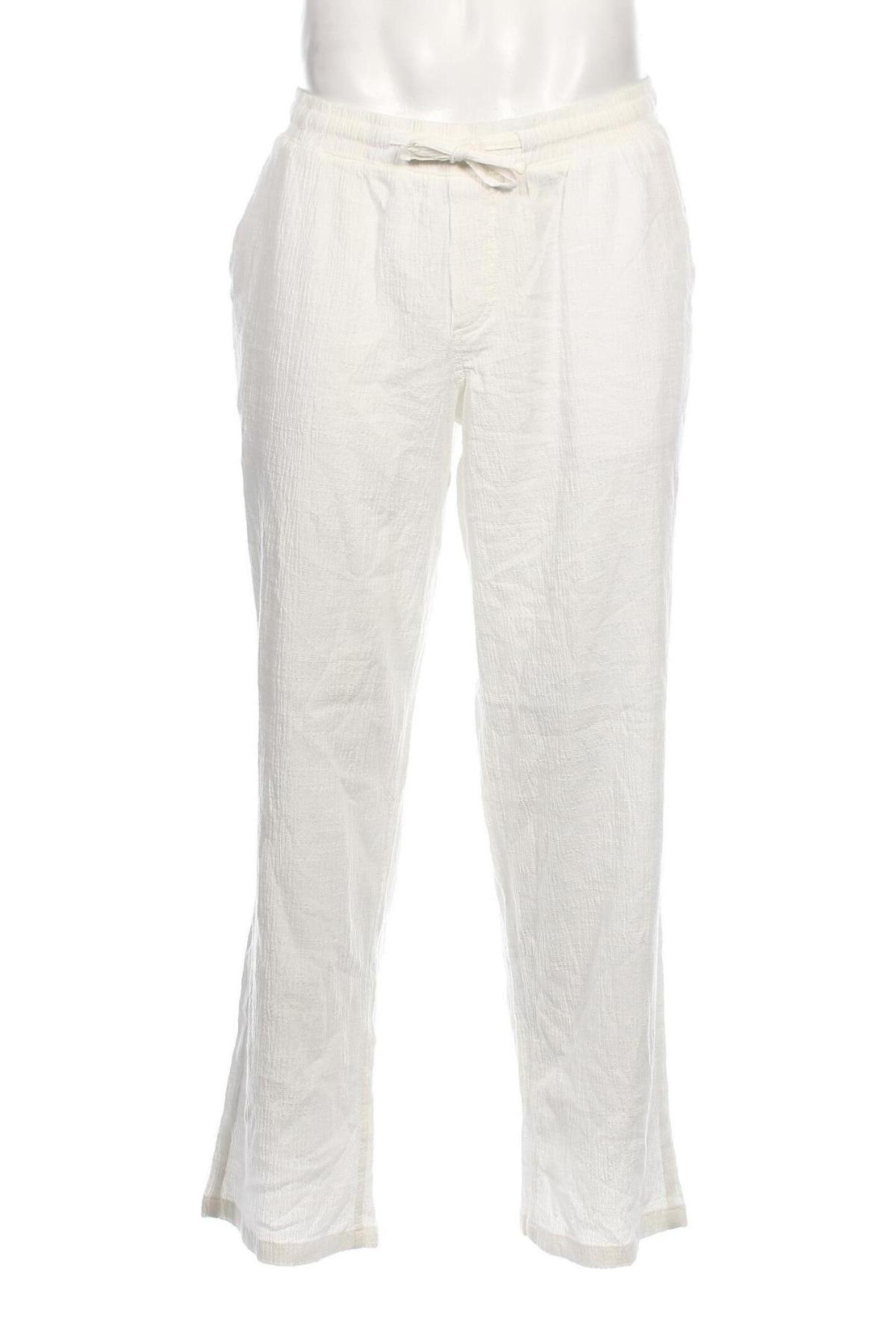 Ανδρικό παντελόνι Jack & Jones, Μέγεθος L, Χρώμα Λευκό, Τιμή 16,78 €