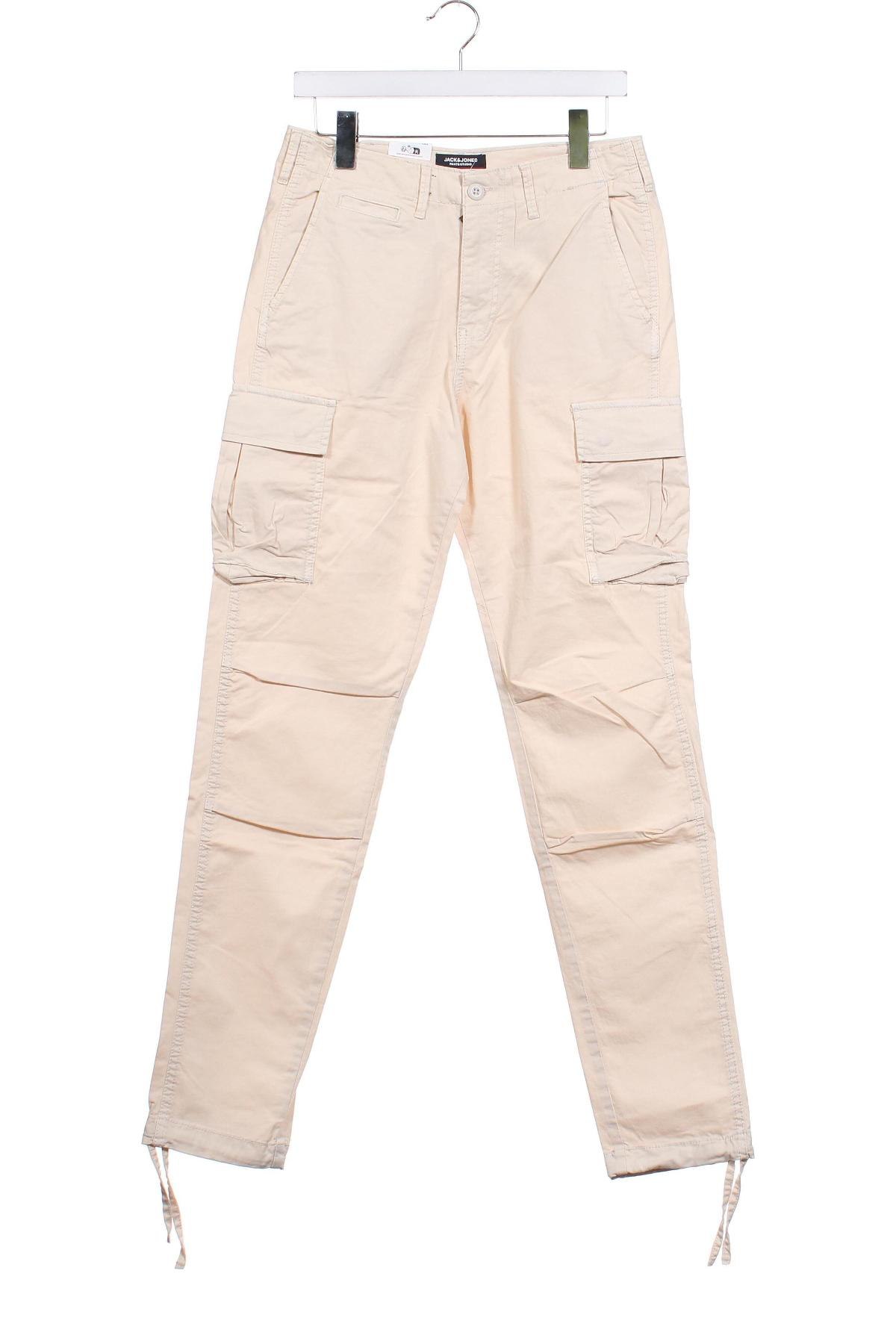 Pantaloni de bărbați Jack & Jones, Mărime XS, Culoare Bej, Preț 61,18 Lei