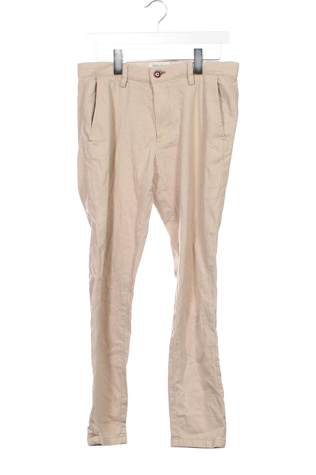 Pantaloni de bărbați Jack & Jones, Mărime S, Culoare Bej, Preț 20,23 Lei