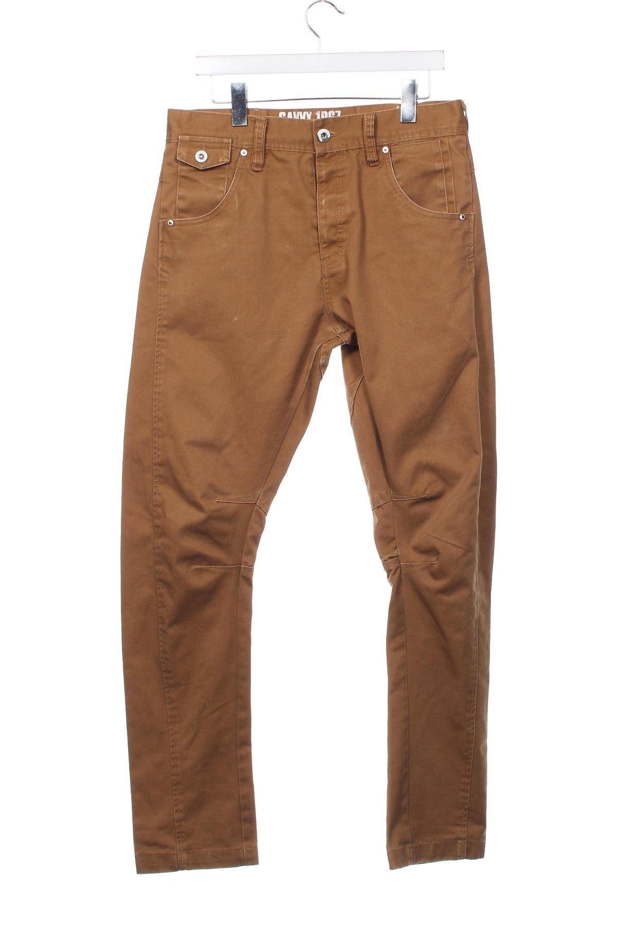 Мъжки панталон Savvy, Размер M, Цвят Кафяв, Цена 22,17 лв.