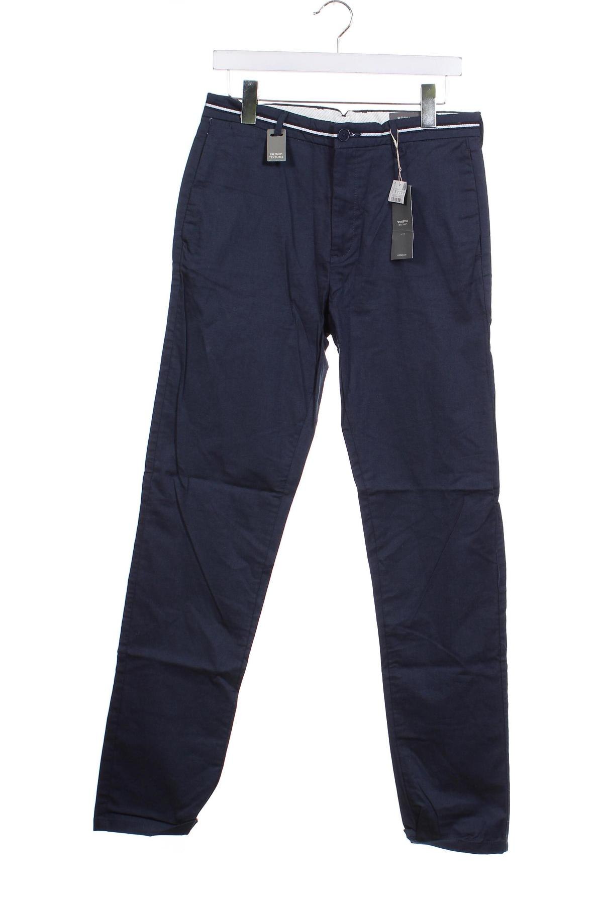 Pantaloni de bărbați Springfield, Mărime M, Culoare Albastru, Preț 61,18 Lei