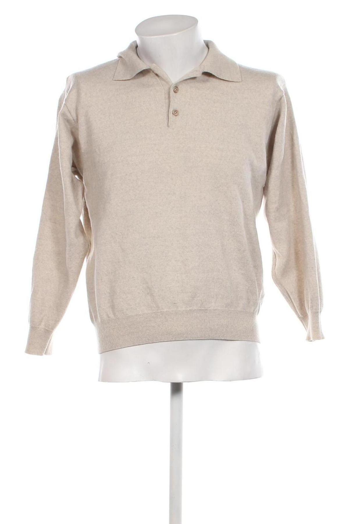 Мъжки пуловер, Размер L, Цвят Бежов, Цена 13,92 лв.