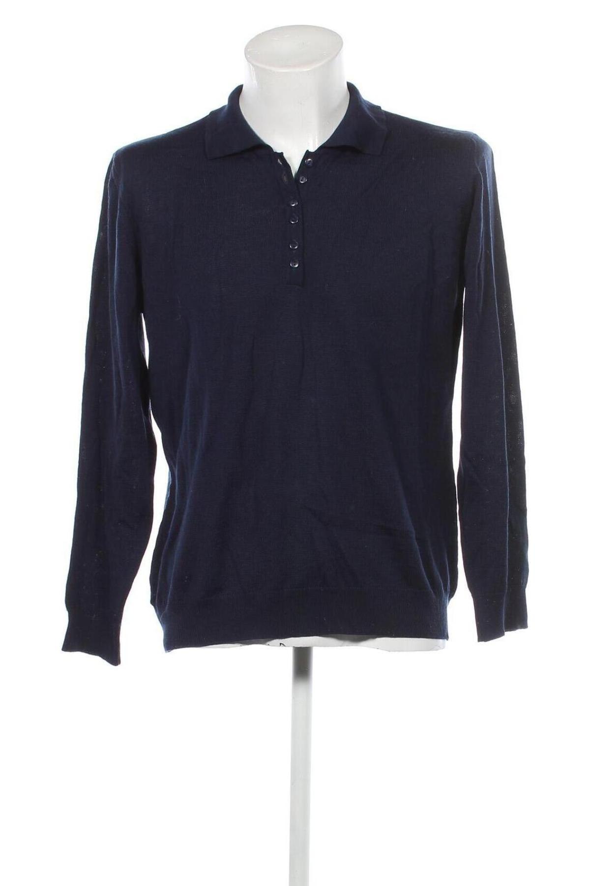Ανδρικό πουλόβερ Adagio, Μέγεθος M, Χρώμα Μπλέ, Τιμή 8,61 €