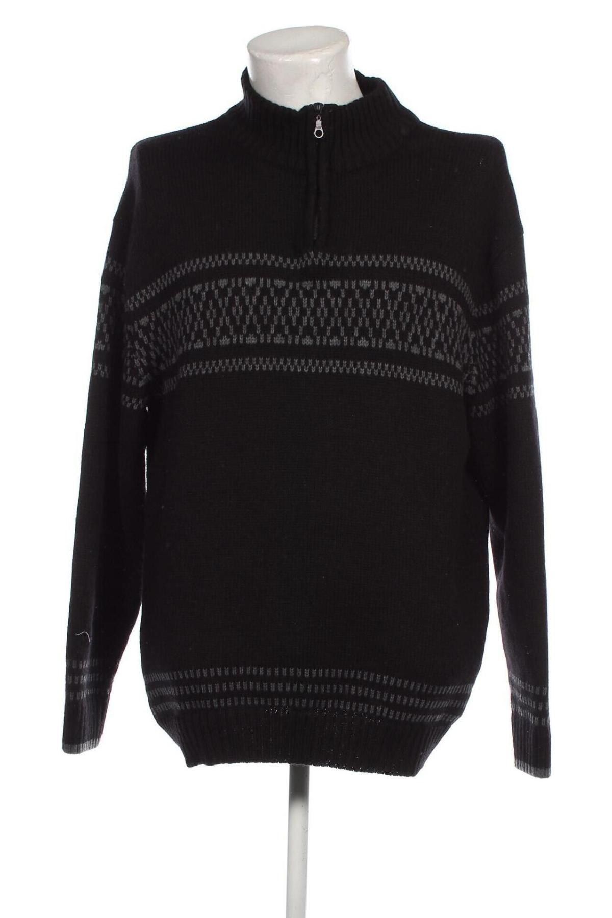 Мъжки пуловер Atlas For Men, Размер XXL, Цвят Черен, Цена 13,05 лв.
