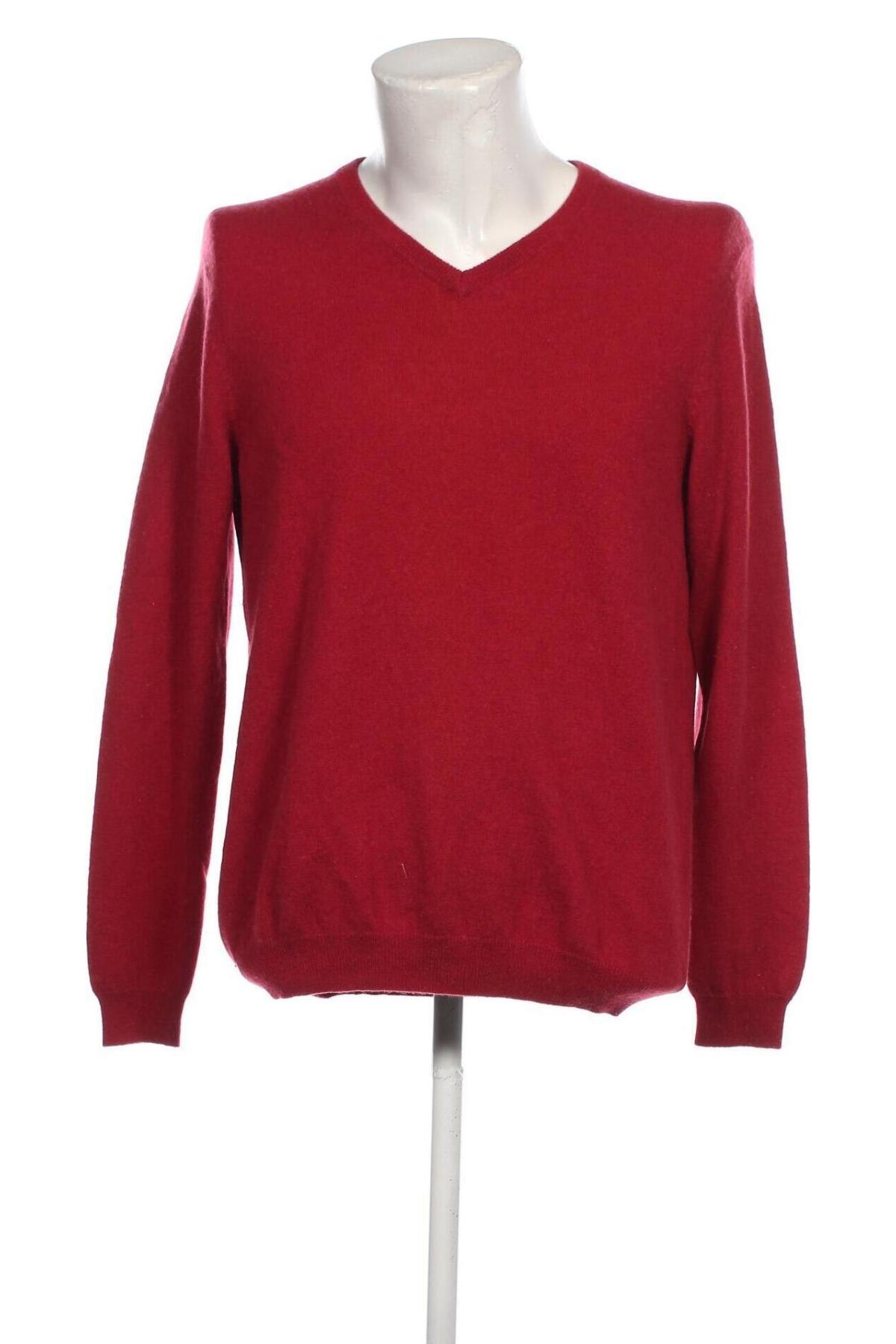 Мъжки пуловер Cashmere, Размер L, Цвят Червен, Цена 31,00 лв.