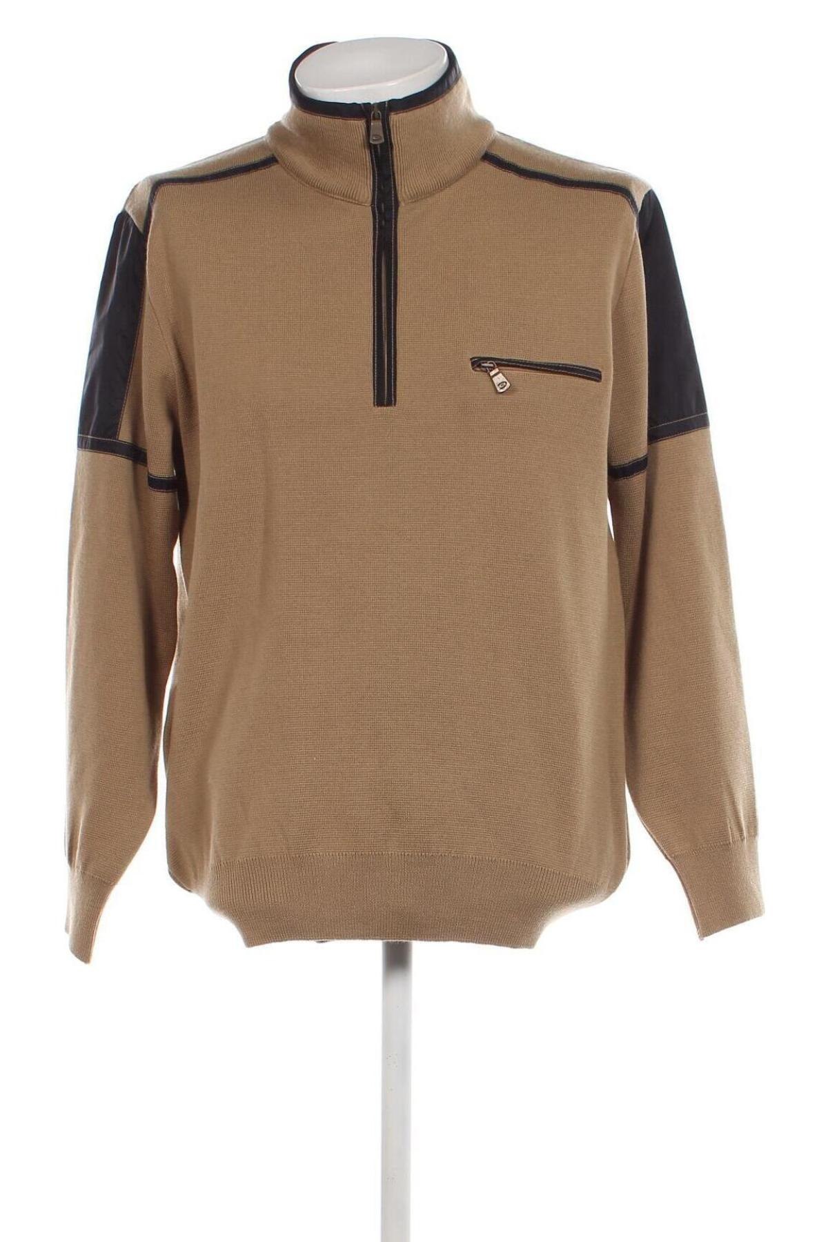 Мъжки пуловер Claudio Campione, Размер L, Цвят Бежов, Цена 15,30 лв.