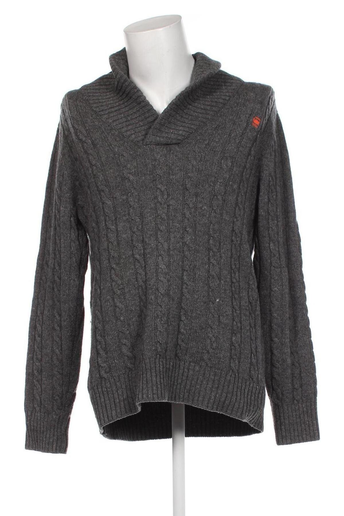 Мъжки пуловер G-Star Raw, Размер XL, Цвят Сив, Цена 48,00 лв.
