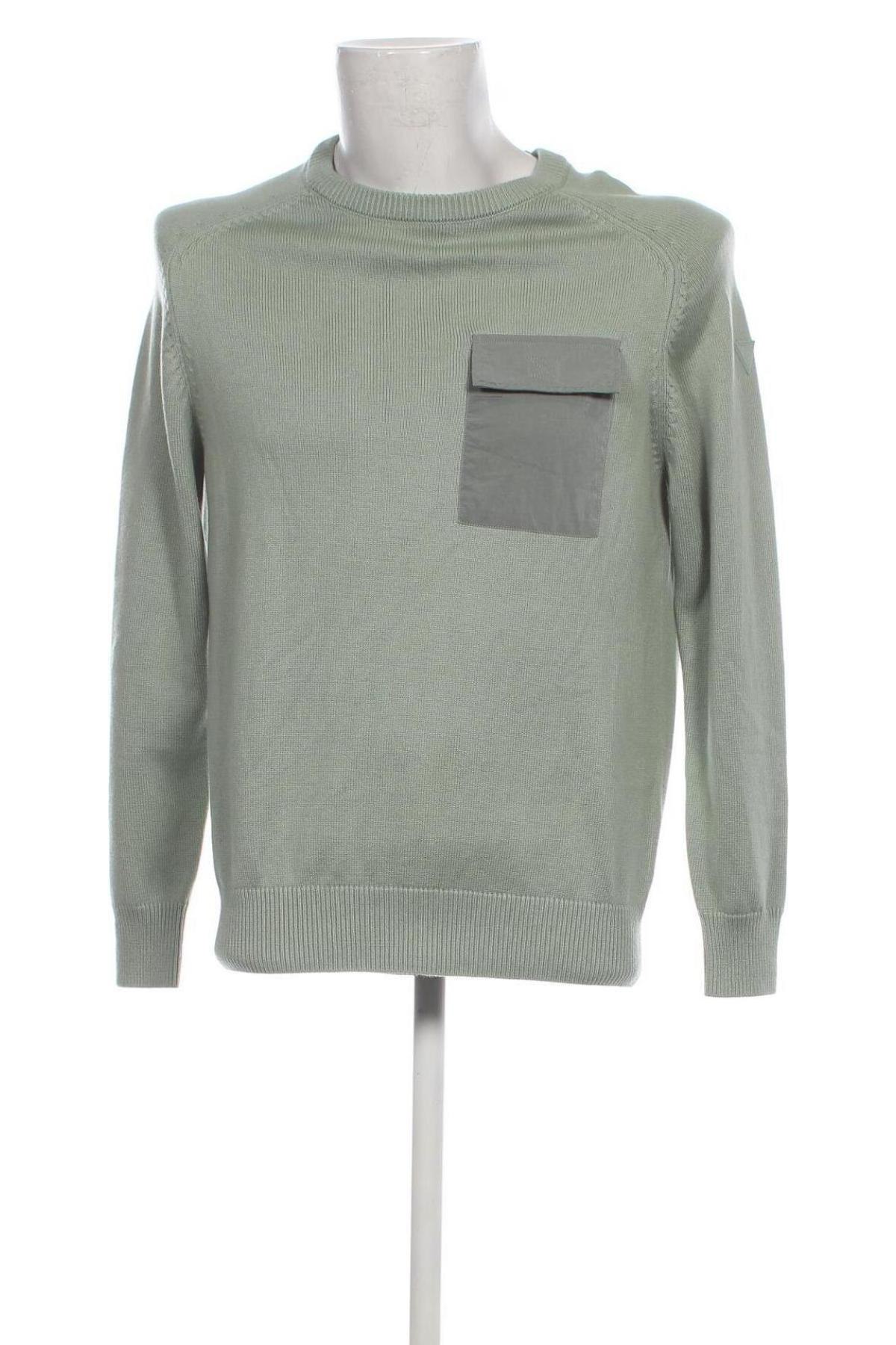 Herrenpullover Guess, Größe L, Farbe Grün, Preis 36,18 €