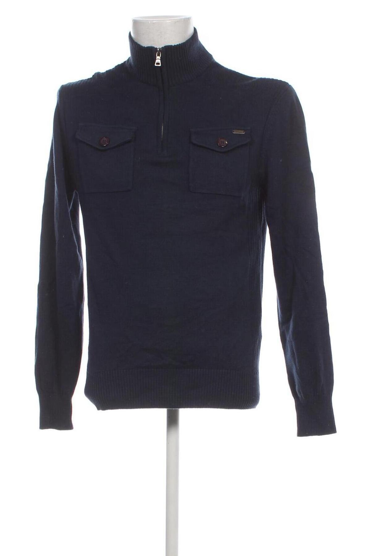 Ανδρικό πουλόβερ Guess, Μέγεθος L, Χρώμα Μπλέ, Τιμή 42,06 €