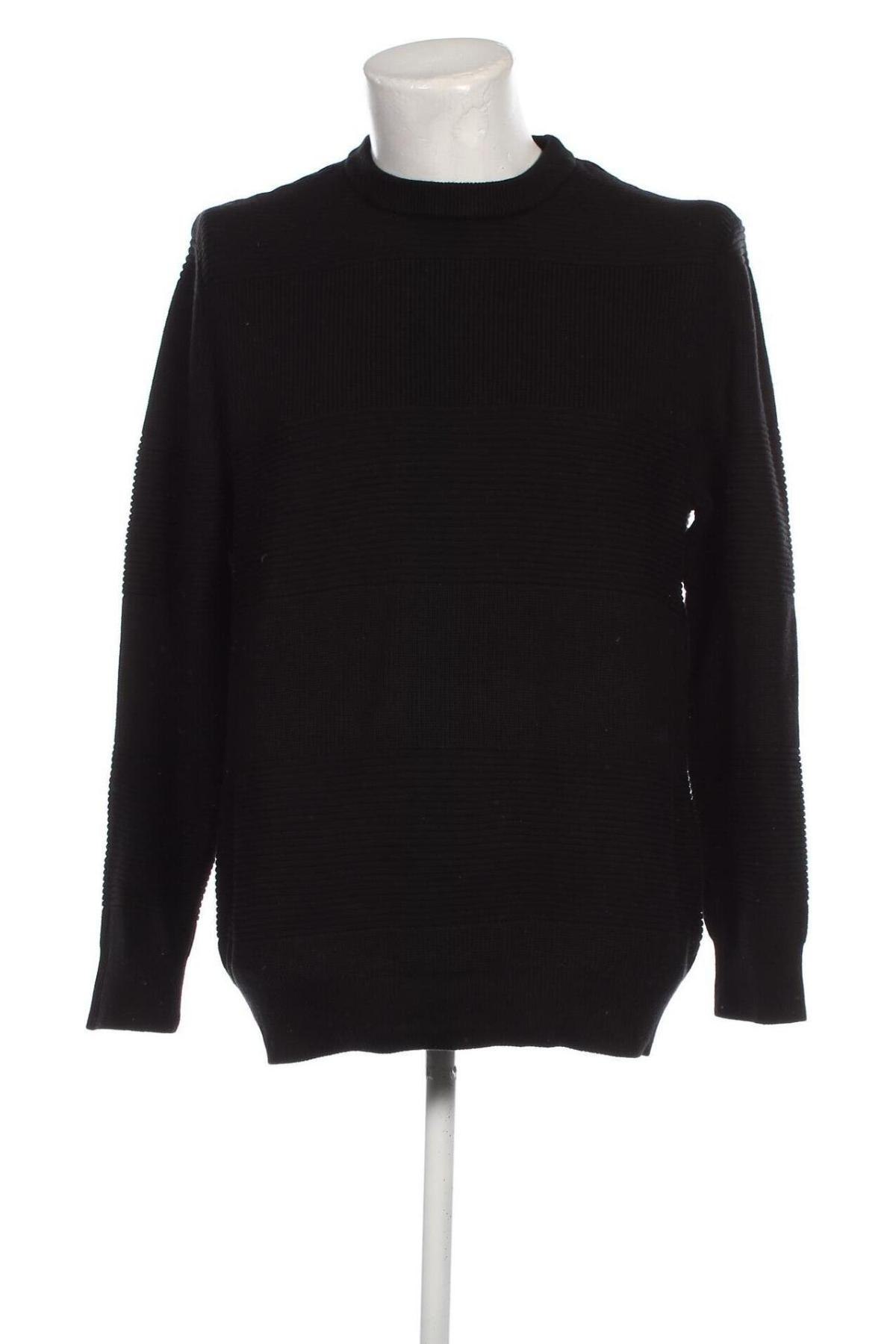 Мъжки пуловер H&M, Размер L, Цвят Черен, Цена 14,79 лв.