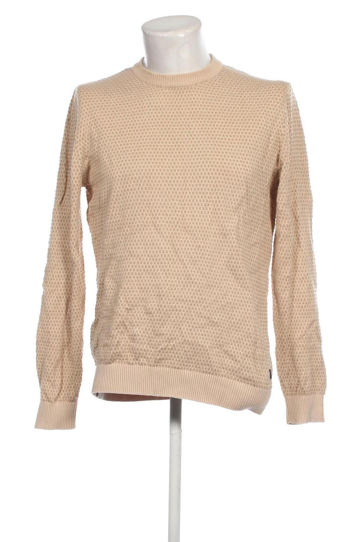 Herrenpullover Jack & Jones, Größe L, Farbe Beige, Preis 5,68 €