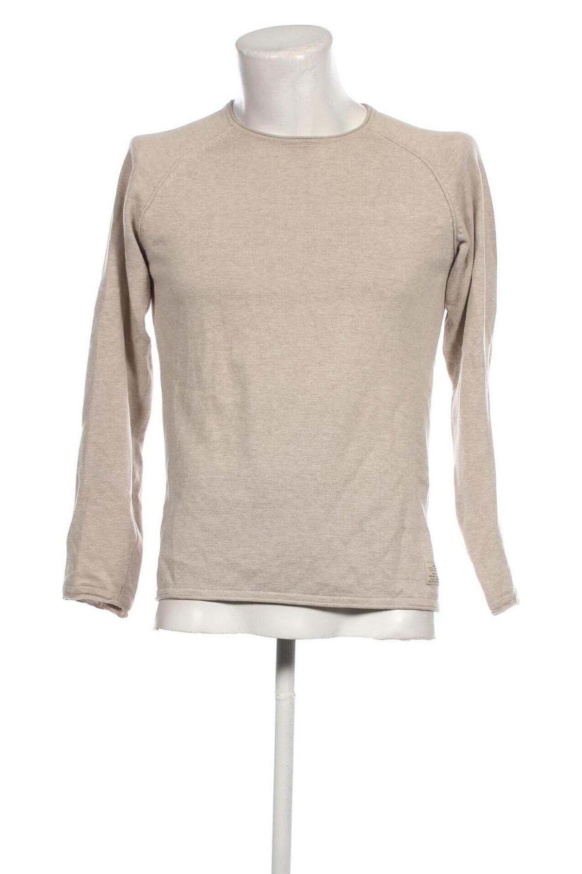 Herrenpullover Jack & Jones, Größe S, Farbe Beige, Preis 9,46 €