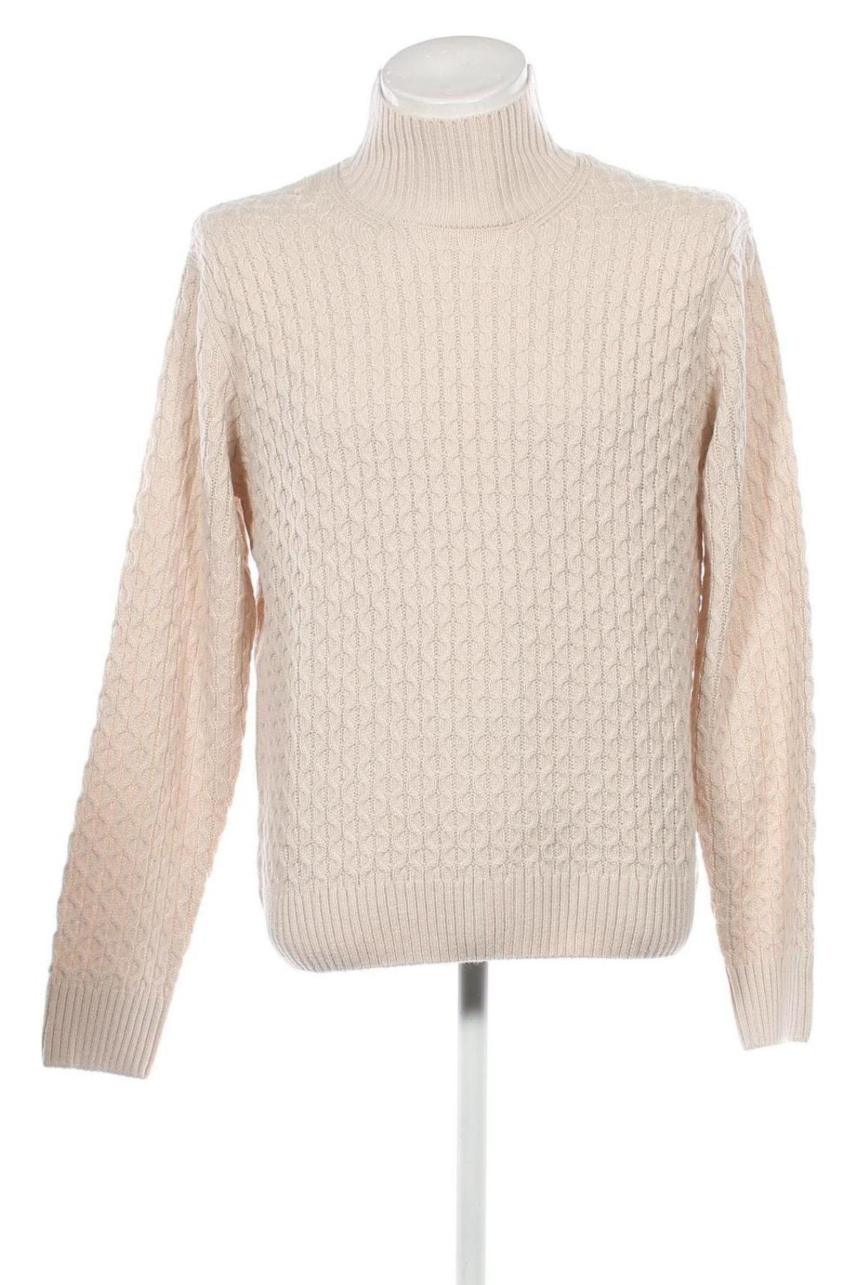 Herrenpullover Jack & Jones, Größe L, Farbe Beige, Preis 15,88 €