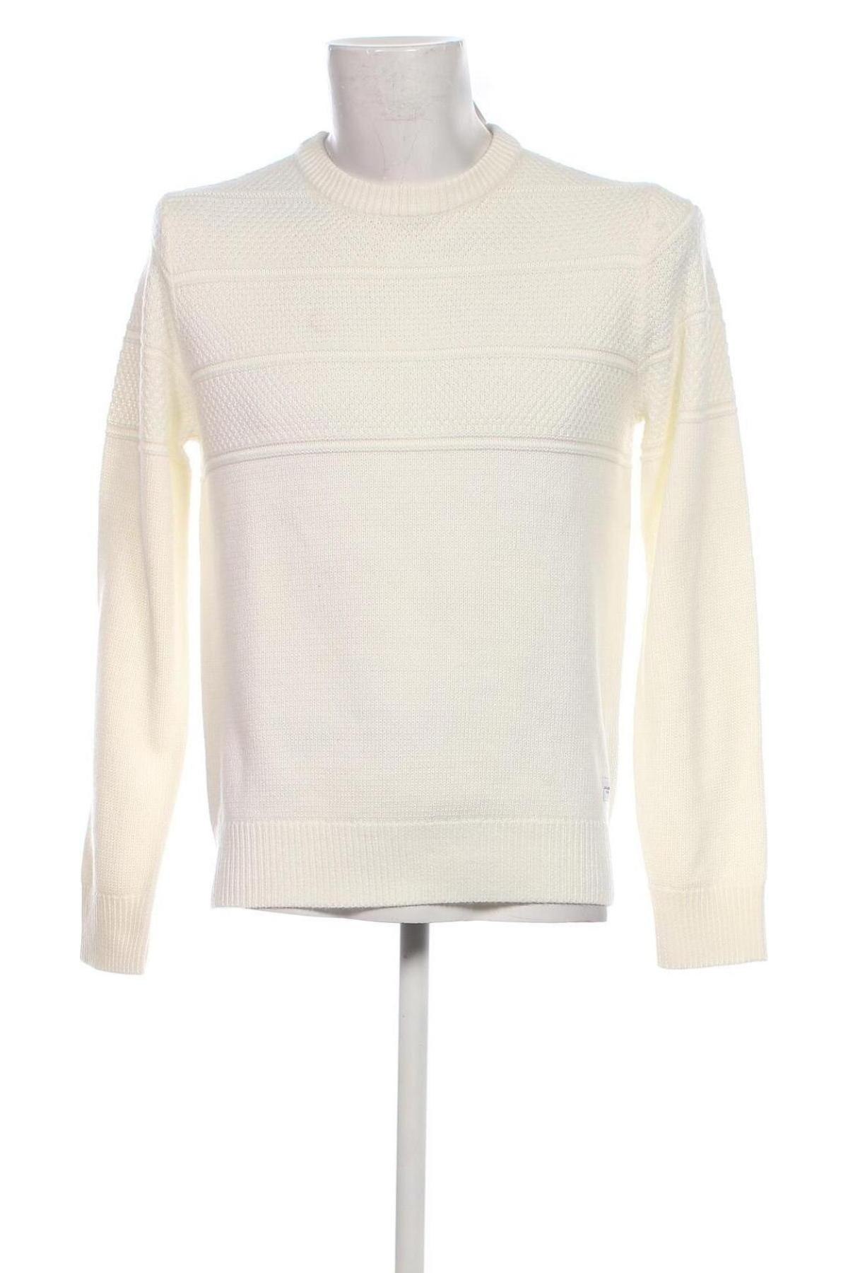 Ανδρικό πουλόβερ Jack & Jones, Μέγεθος M, Χρώμα Λευκό, Τιμή 10,32 €