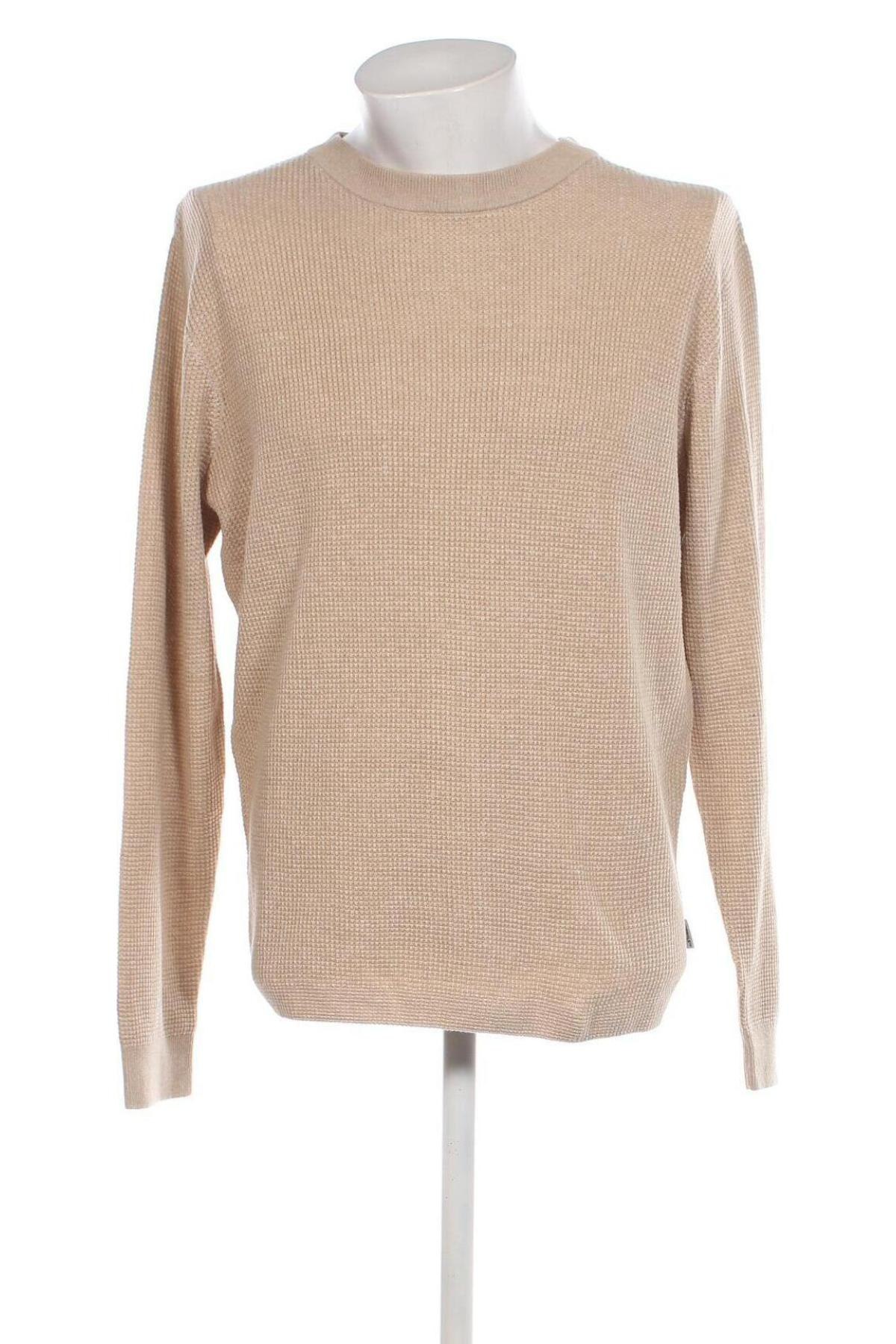 Ανδρικό πουλόβερ Jack & Jones, Μέγεθος L, Χρώμα  Μπέζ, Τιμή 10,32 €