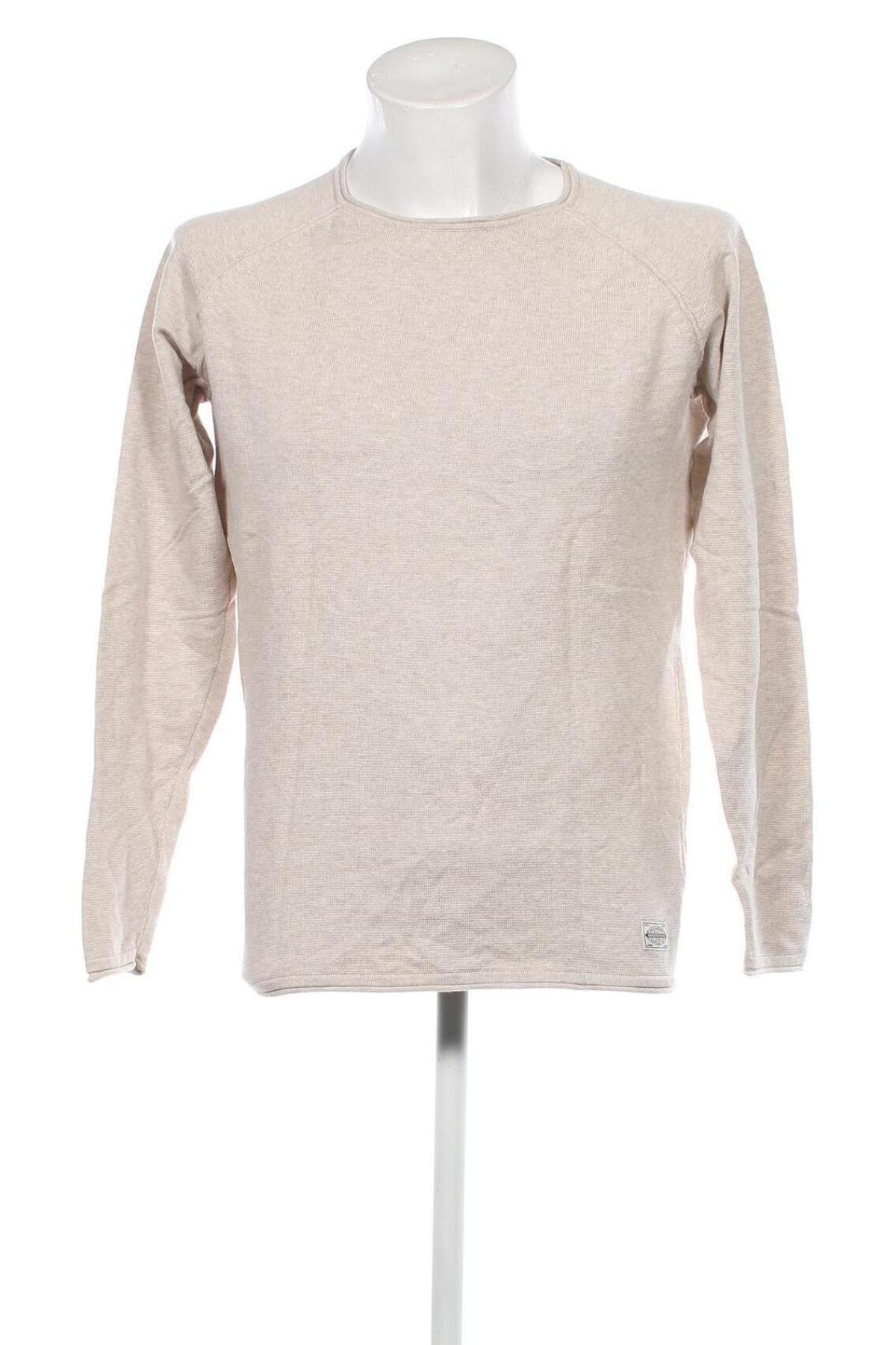 Ανδρικό πουλόβερ Jack & Jones, Μέγεθος M, Χρώμα Εκρού, Τιμή 21,03 €